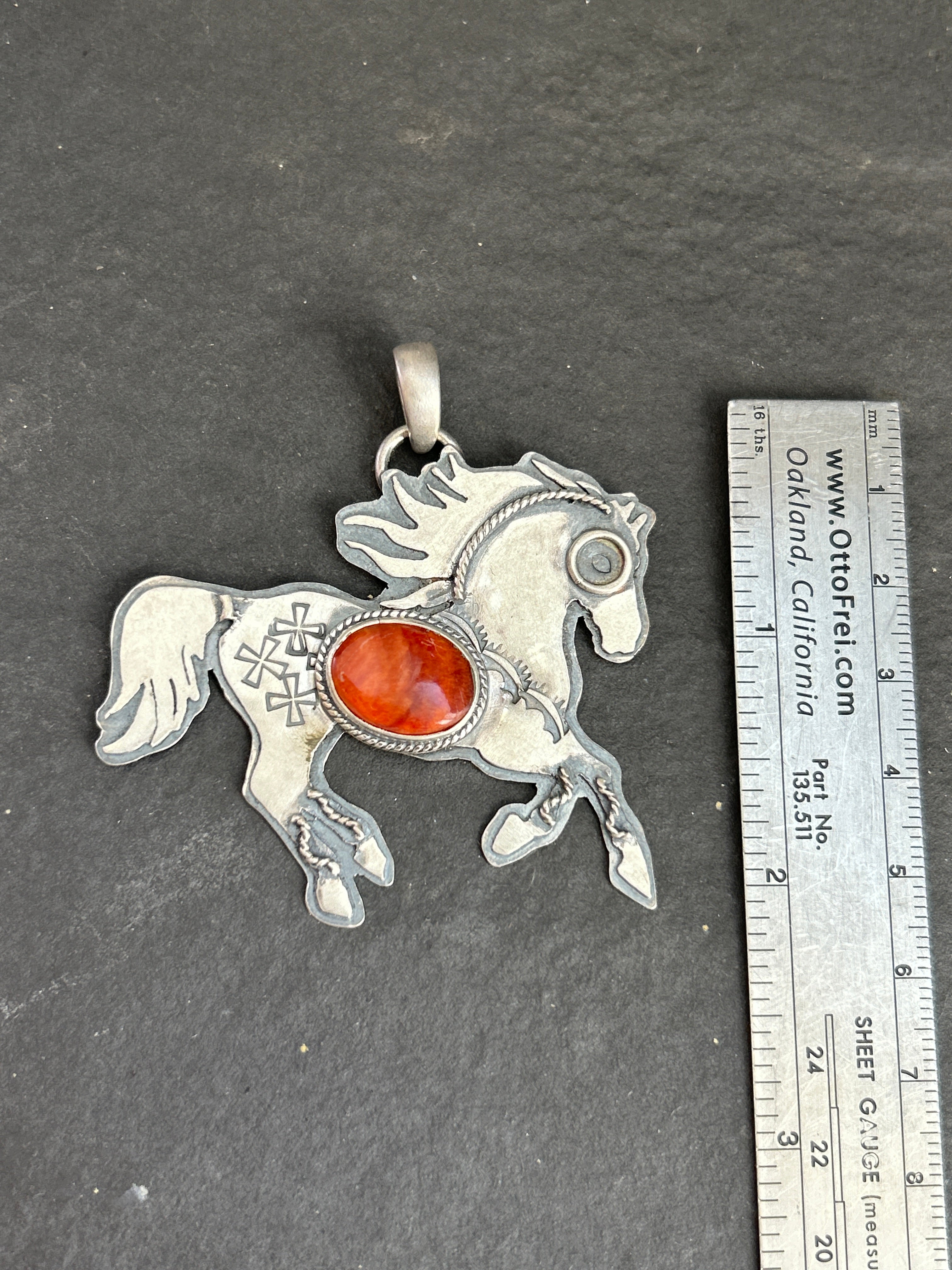 Orange Spiny Oyster Wild + Free Pendant