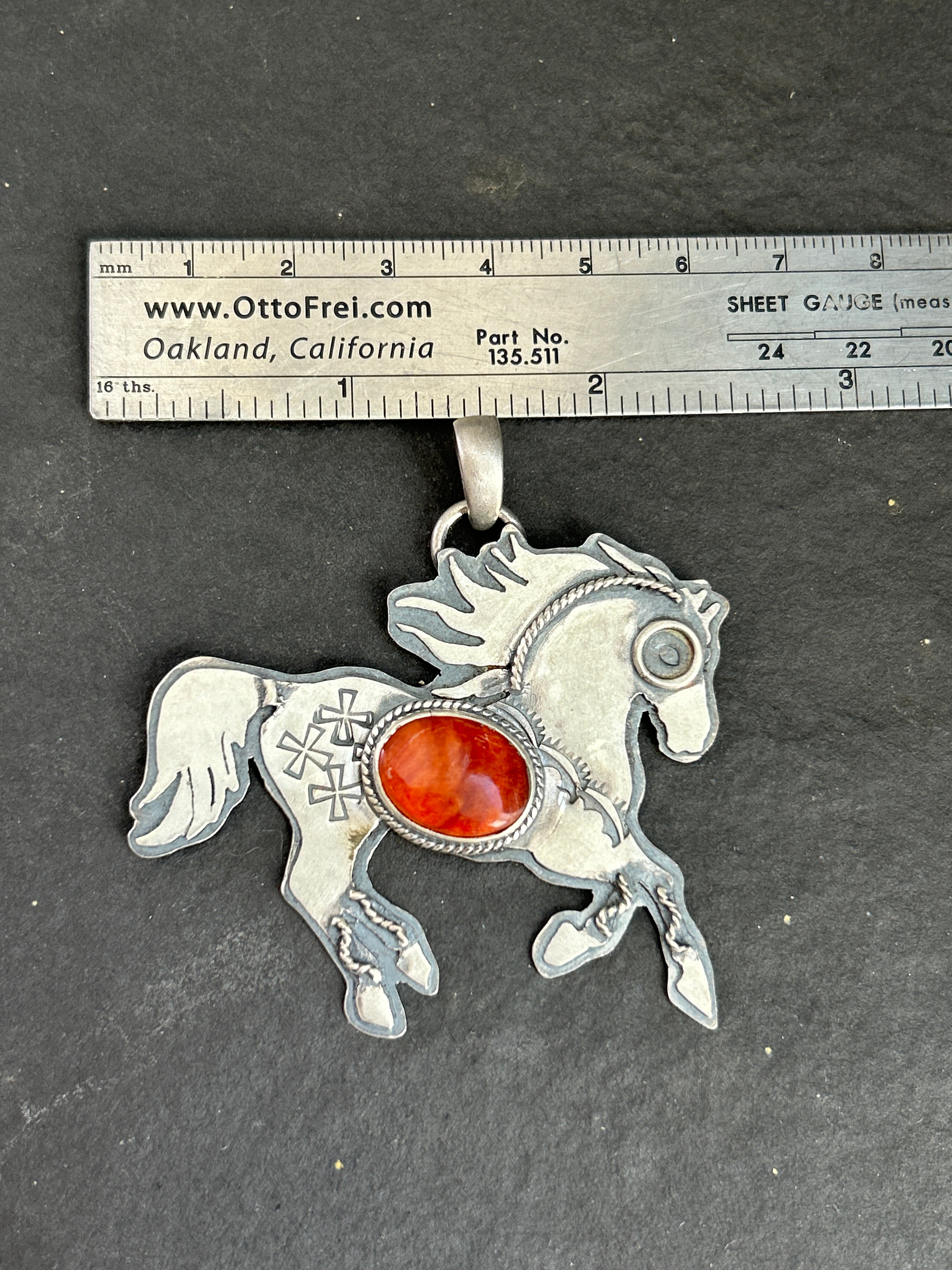 Orange Spiny Oyster Wild + Free Pendant