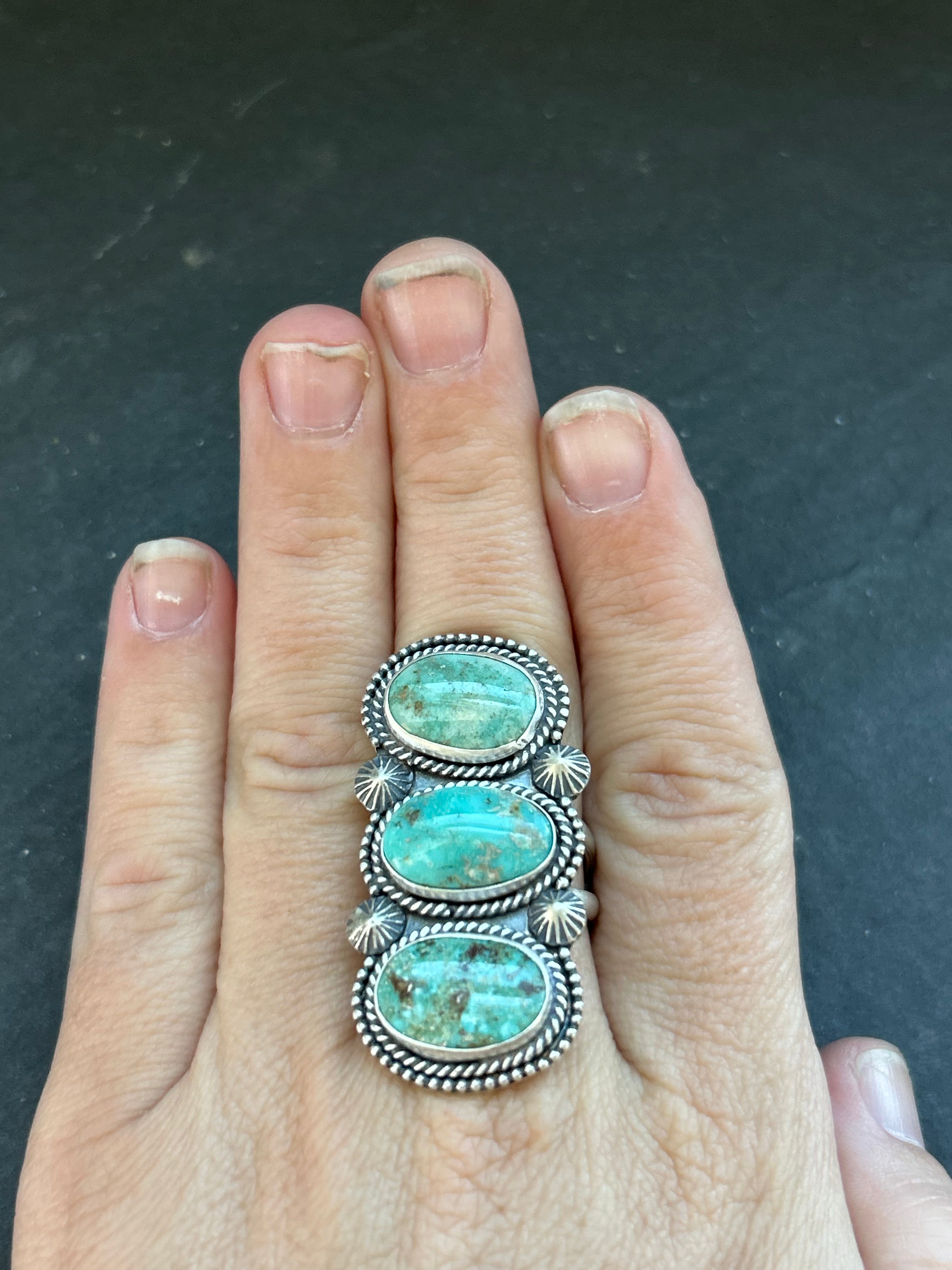 Cripple Creek Turquoise Index Ring