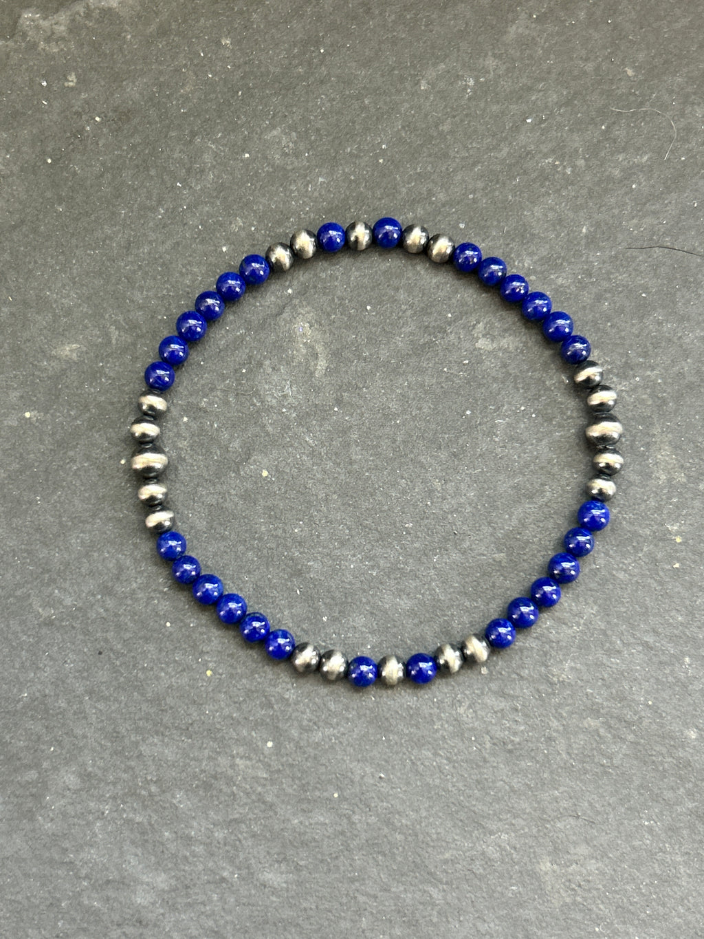 Lapis Lazuli Stretchy Stacker Bracelet Style #1