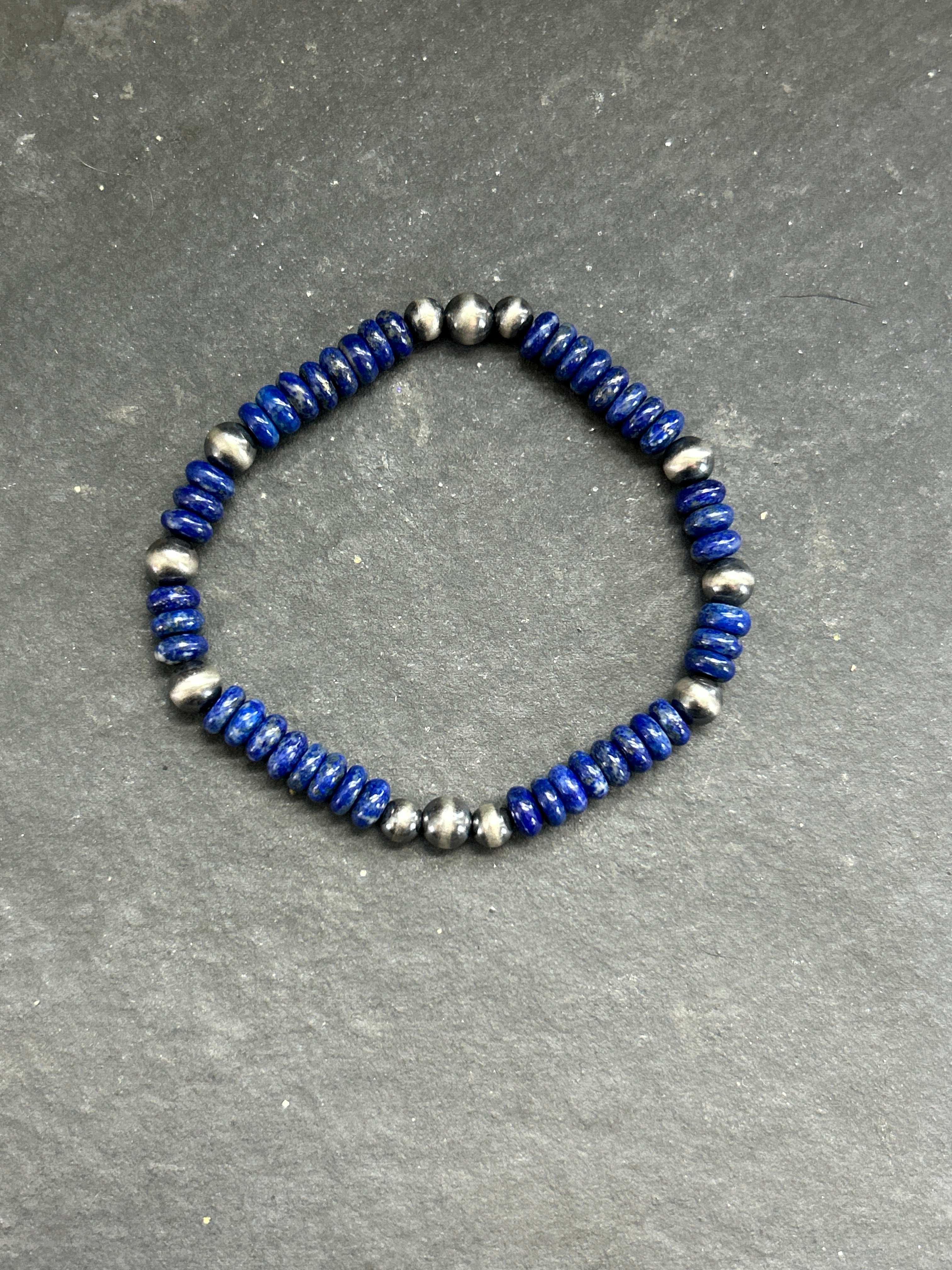 Lapis Lazuli Stretchy Stacker Bracelet Style #1
