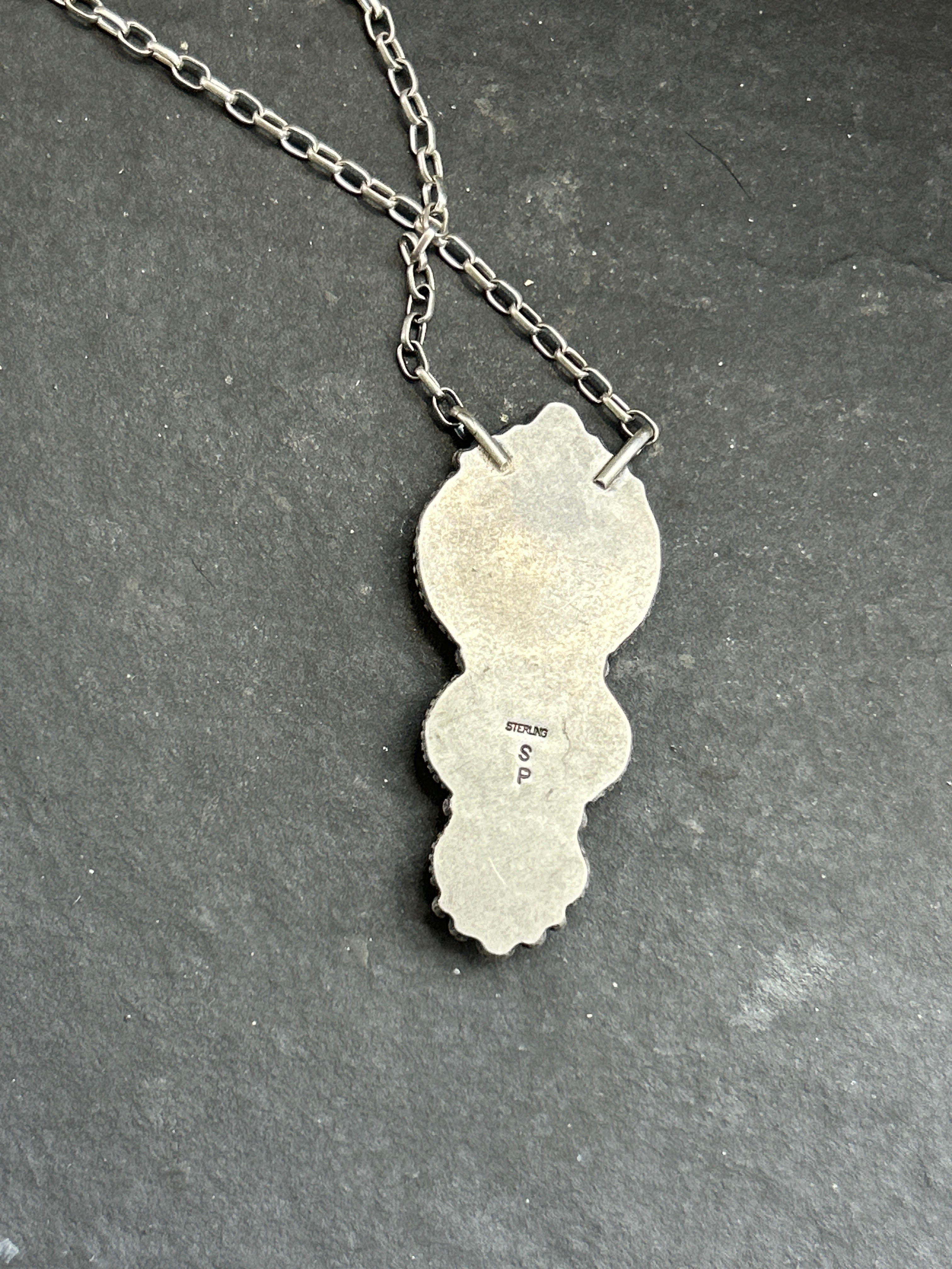 Lapis Lazuli + Buffalo Nickel Graduated Fixed Chain Necklace