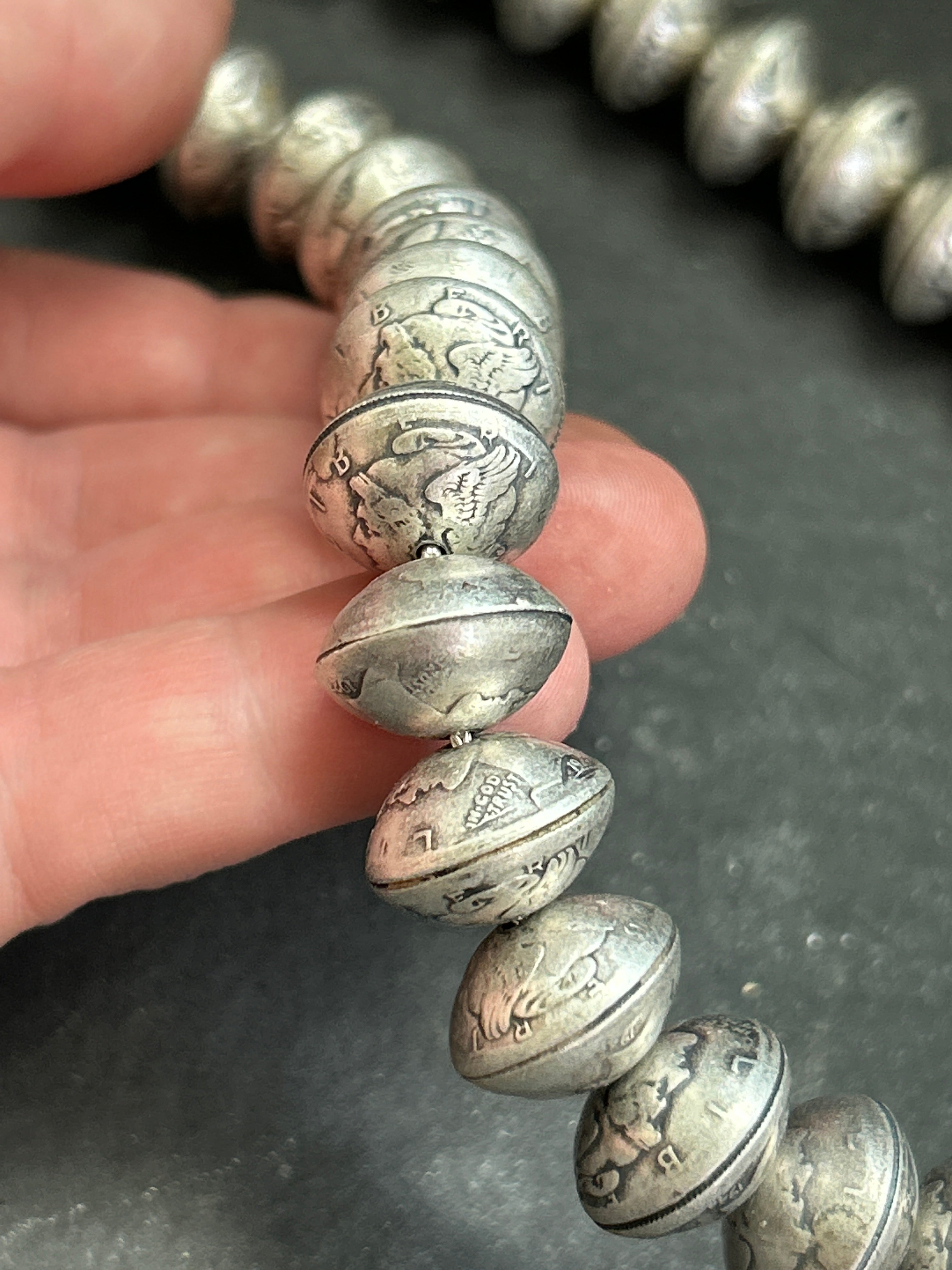 Mercury Dime Ponca Pearl Necklace