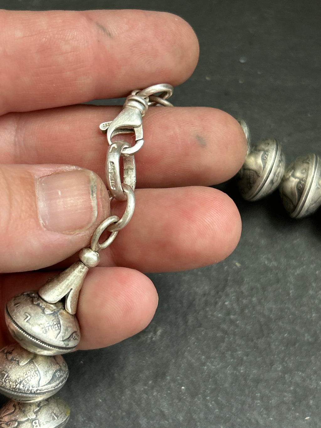Mercury Dime Ponca Pearl Necklace