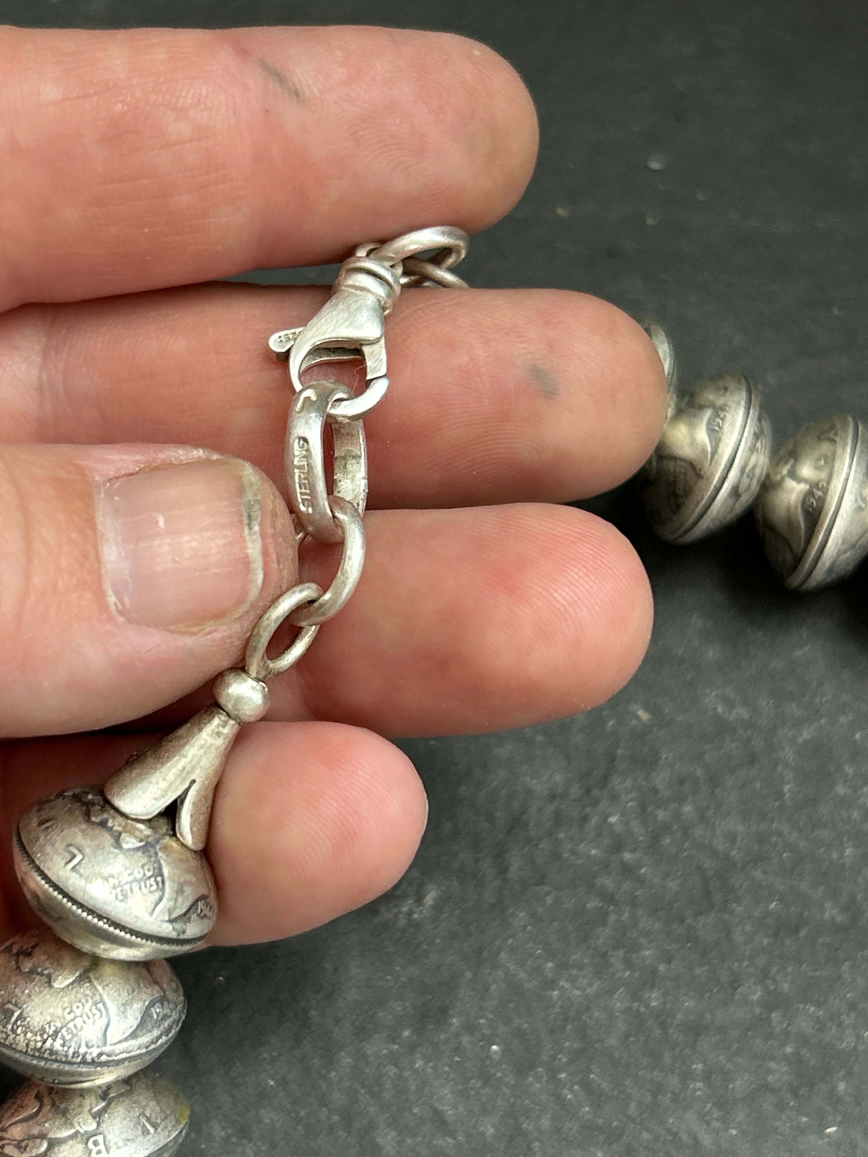 Mercury Dime Ponca Pearl Necklace