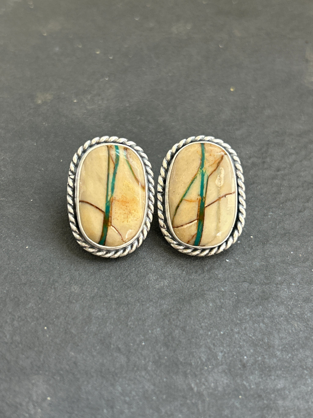 Ribbon Royston Turquoise Earrings Style #1