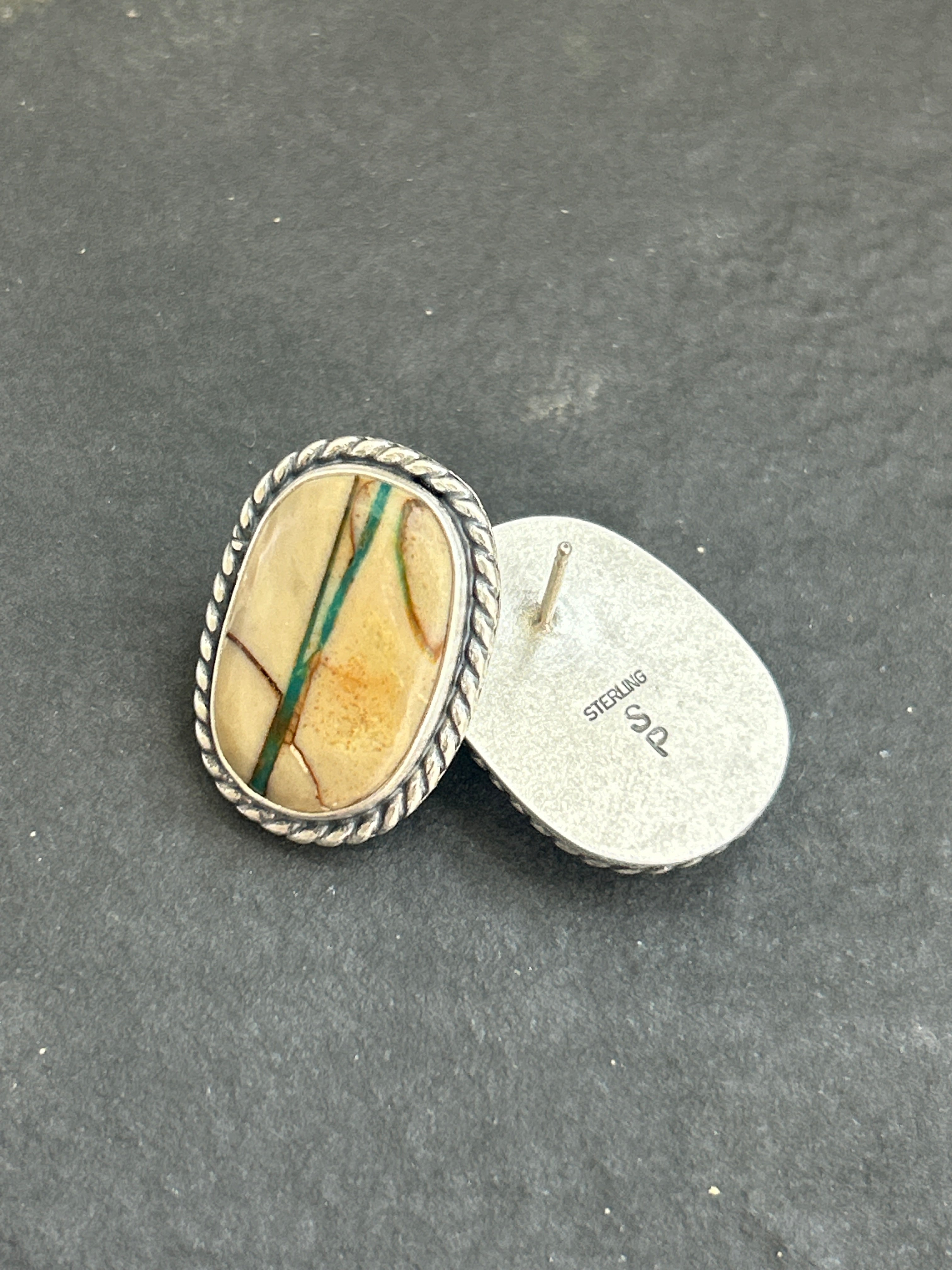 Ribbon Royston Turquoise Earrings Style #1