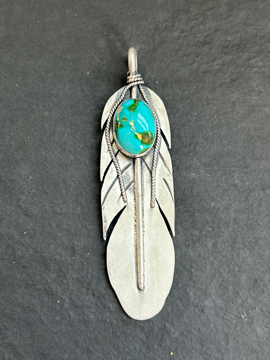 Sonoran Mountain Feather of Courage Pendant