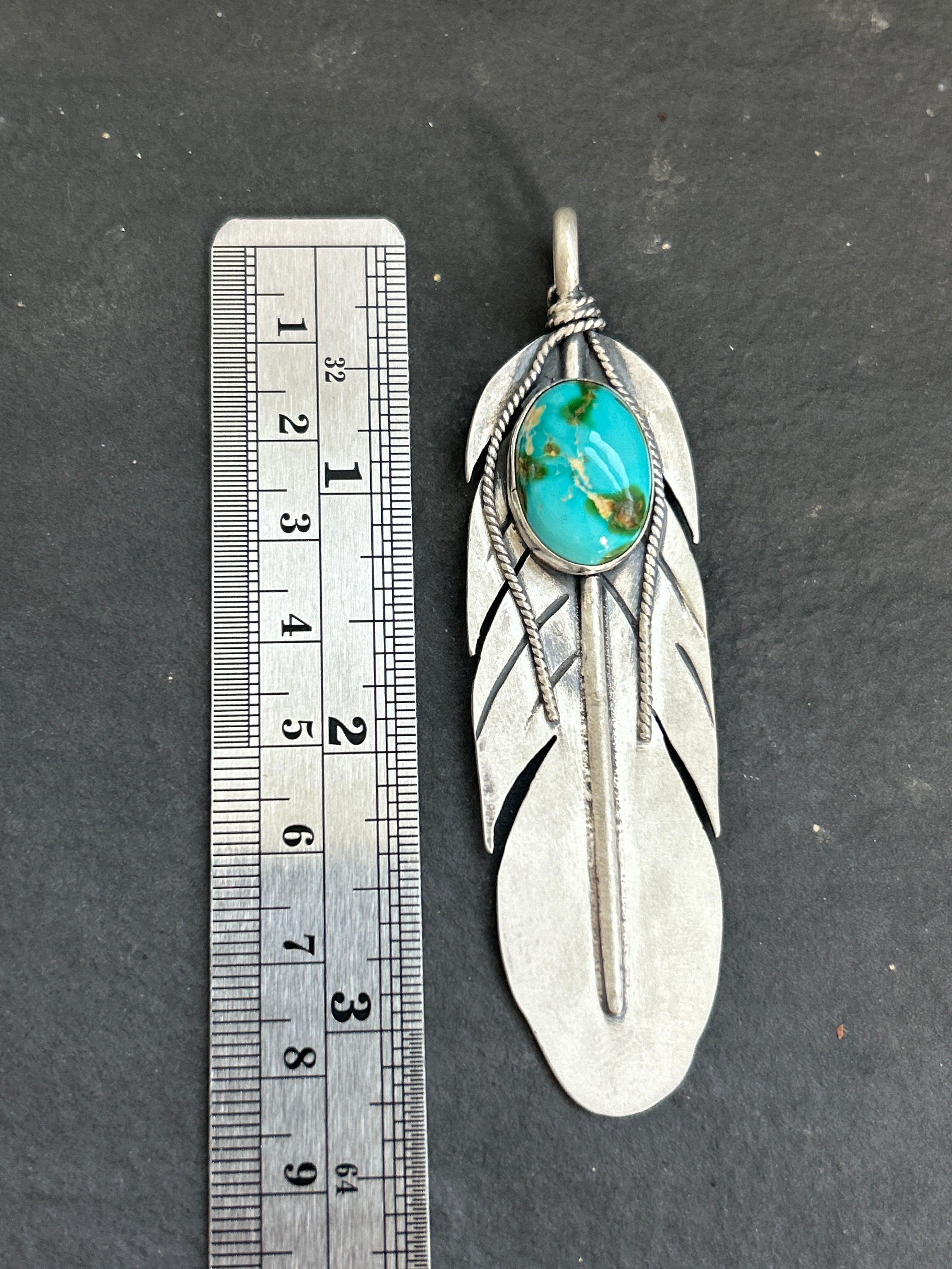 Sonoran Mountain Feather of Courage Pendant