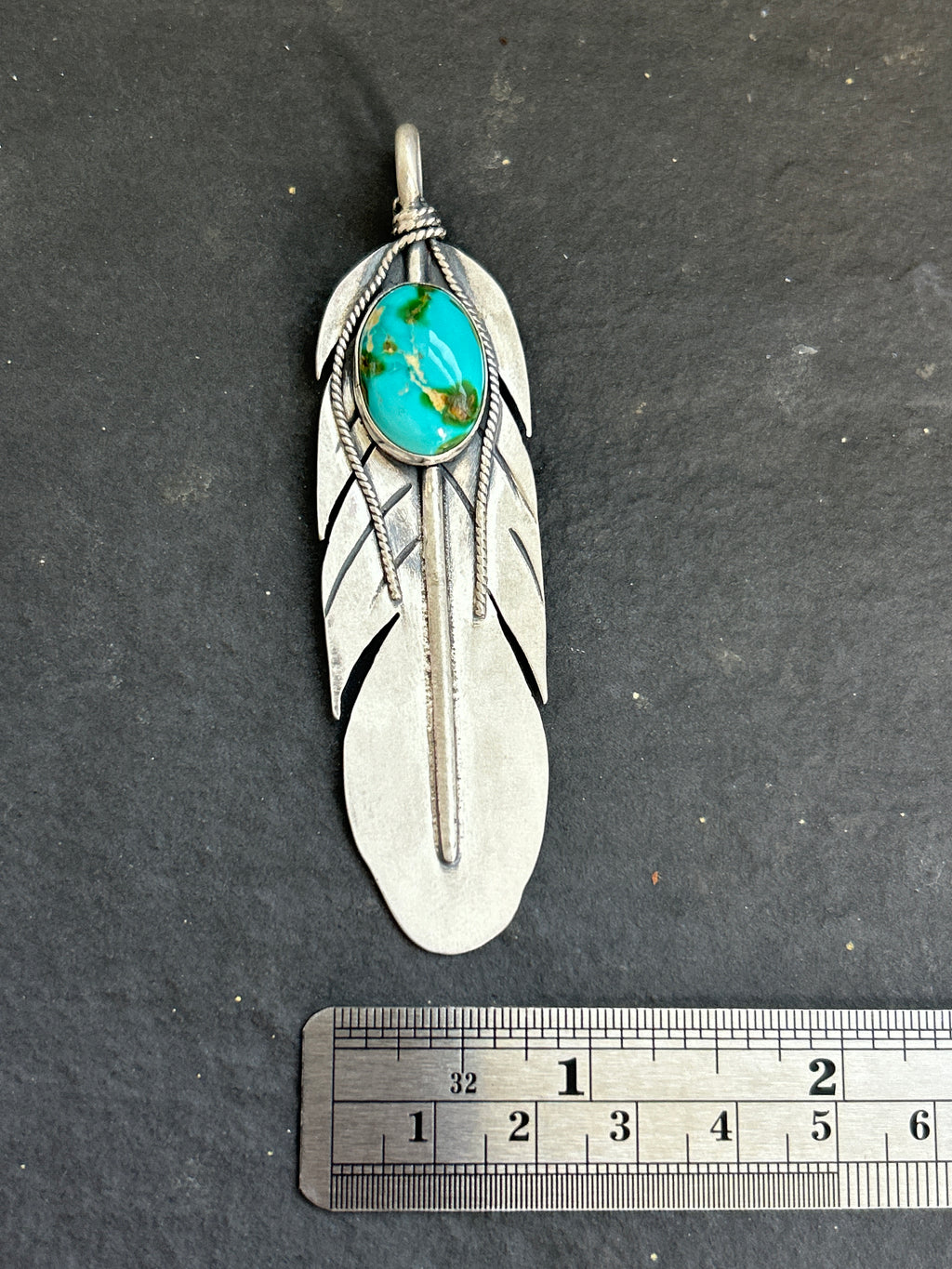Sonoran Mountain Feather of Courage Pendant