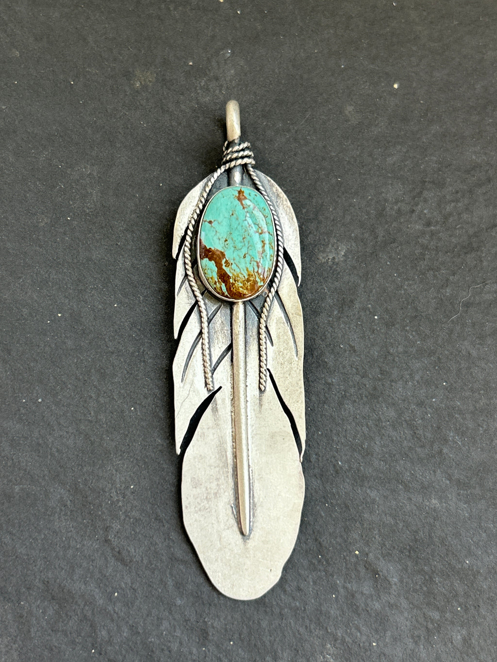 Mine #8 Feather of Courage Pendant