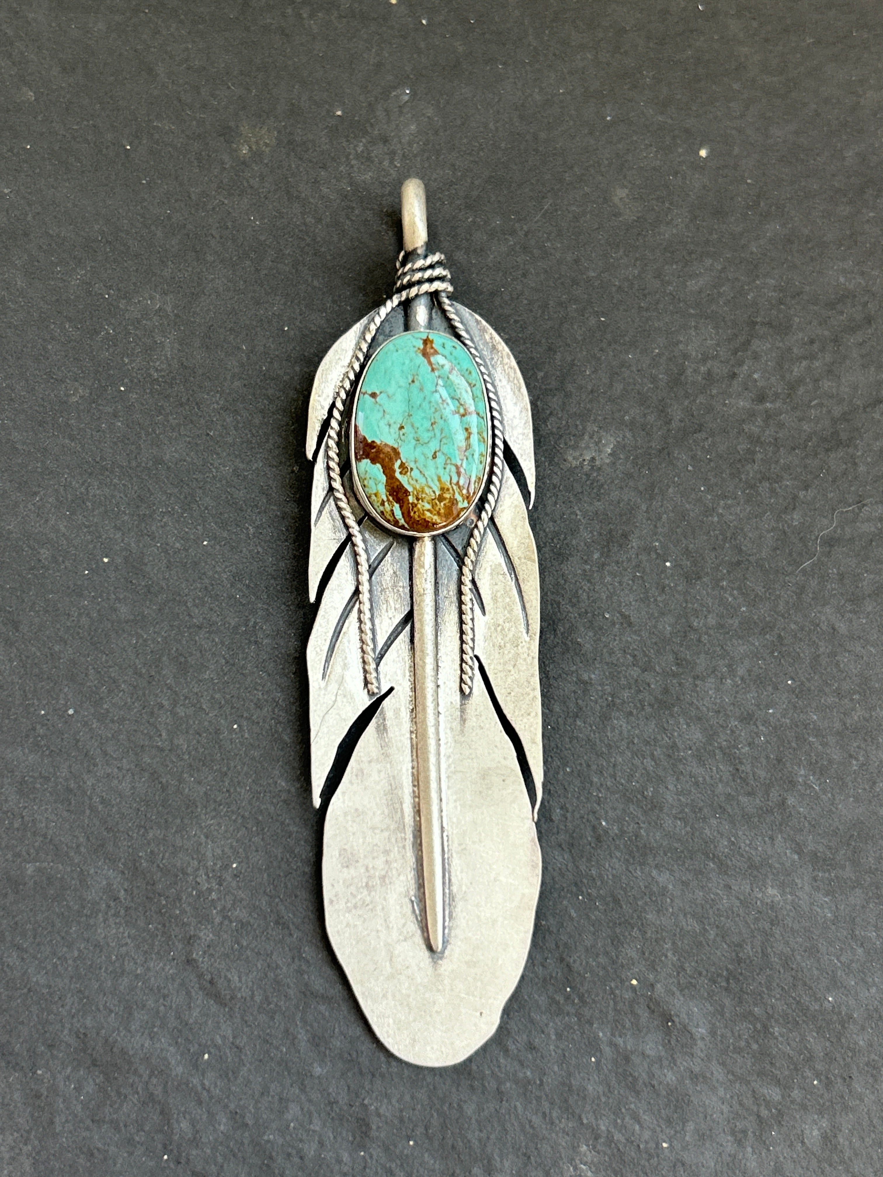 Mine #8 Feather of Courage Pendant
