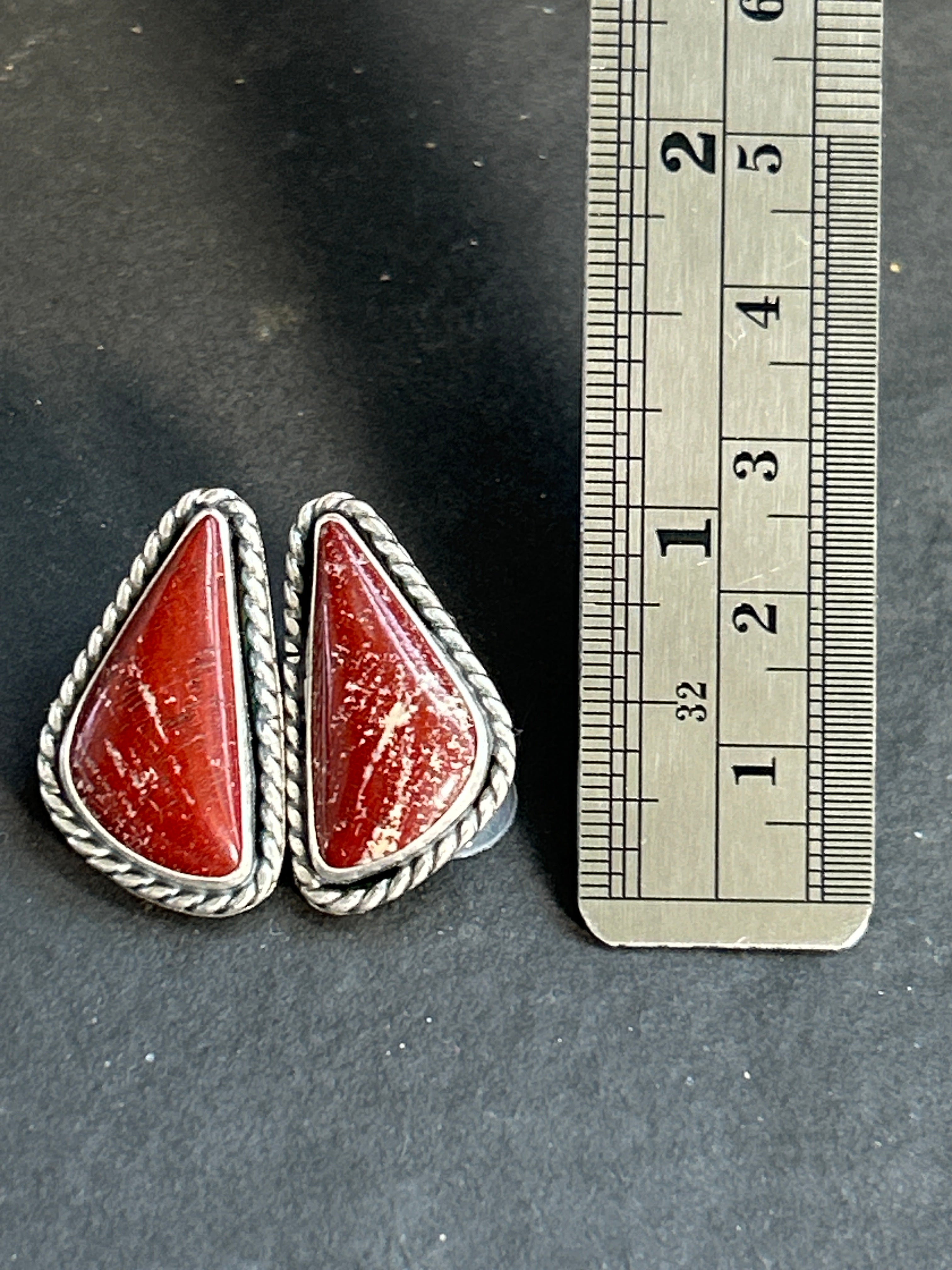 Red Buffalo Stud Earrings