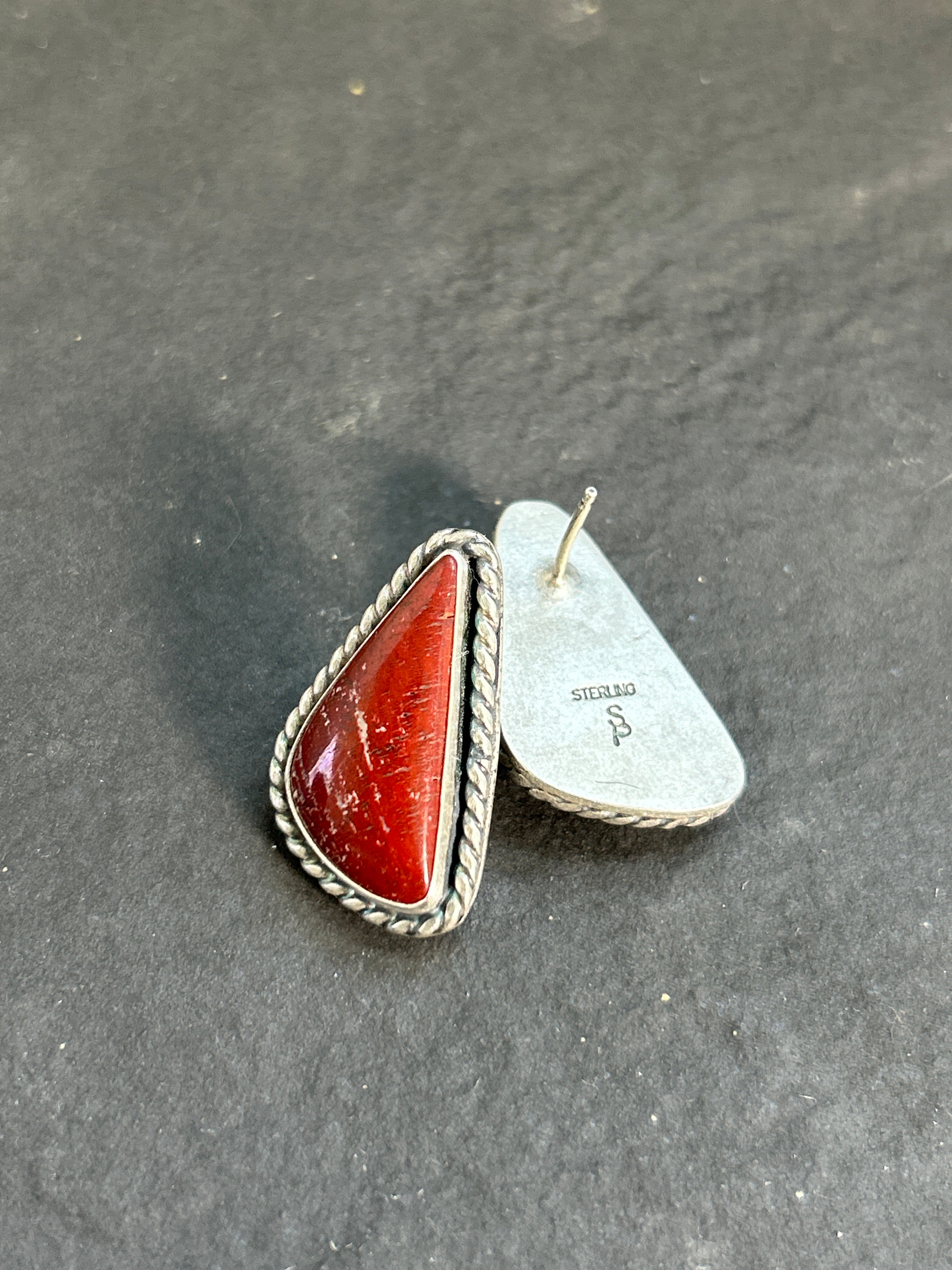 Red Buffalo Stud Earrings