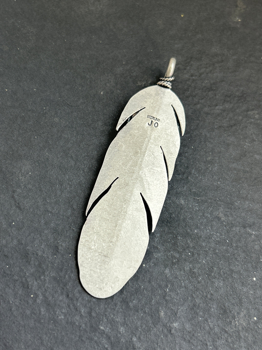 Orange Spiny Oyster Feather of Courage Pendant