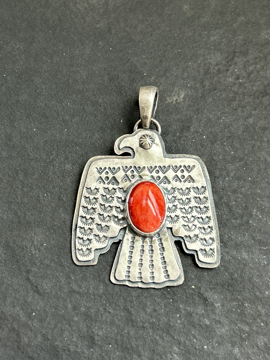 Red Spiny Oyster Thunderbird Pendant