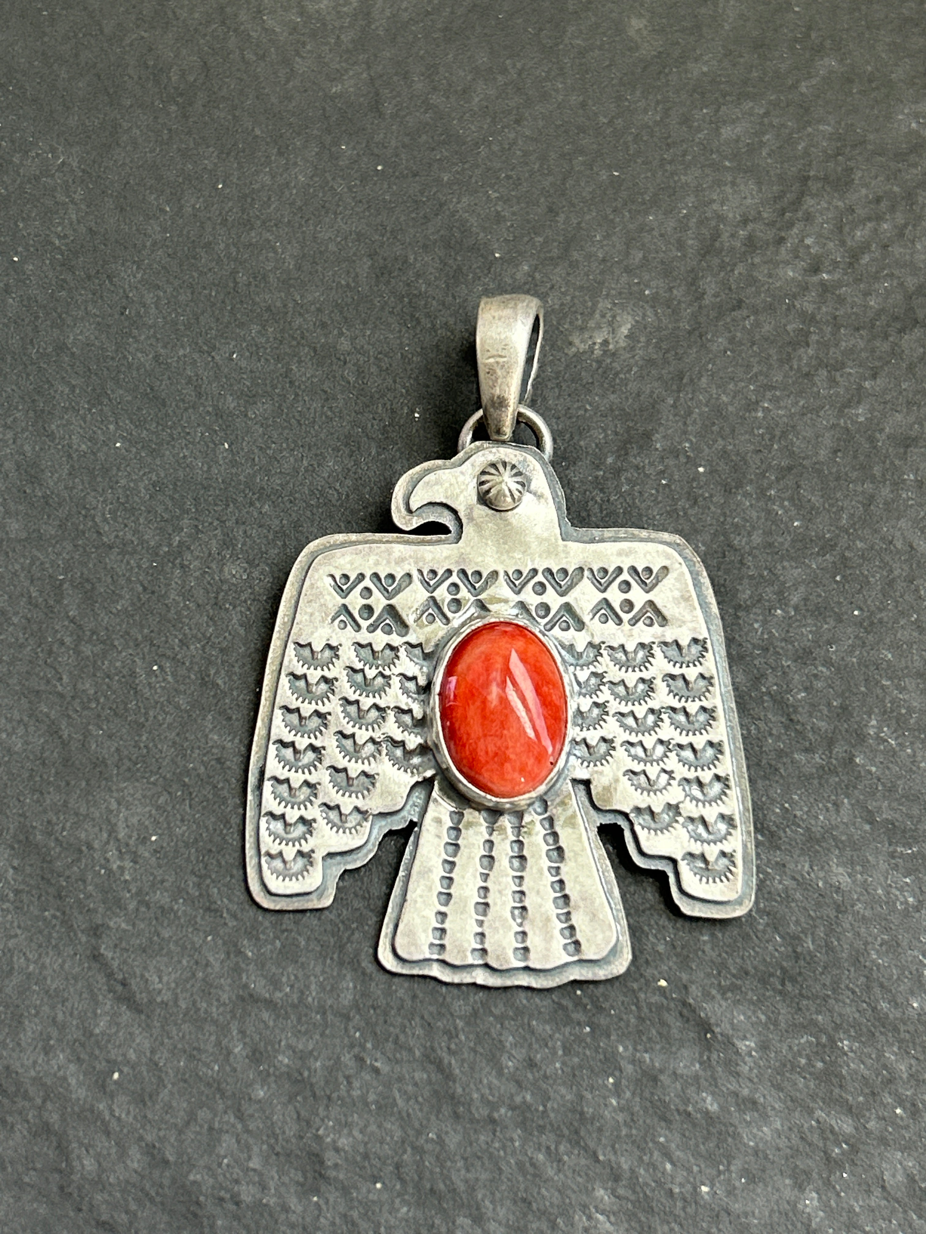 Red Spiny Oyster Thunderbird Pendant