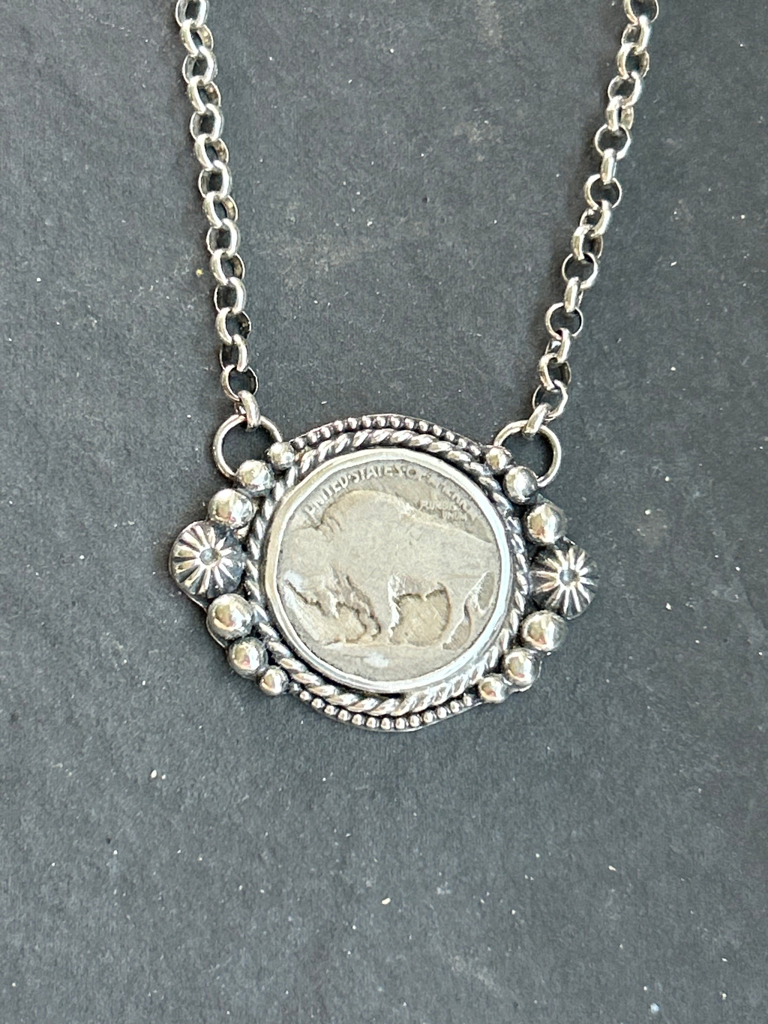 Sterling Silver + Buffalo Nickel Necklace