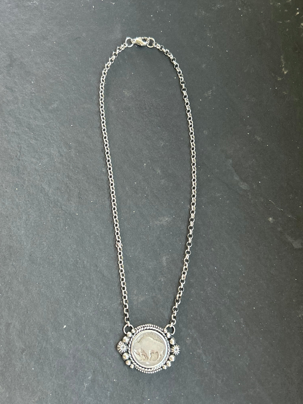 Sterling Silver + Buffalo Nickel Necklace