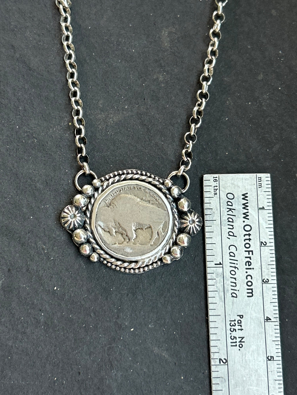 Sterling Silver + Buffalo Nickel Necklace