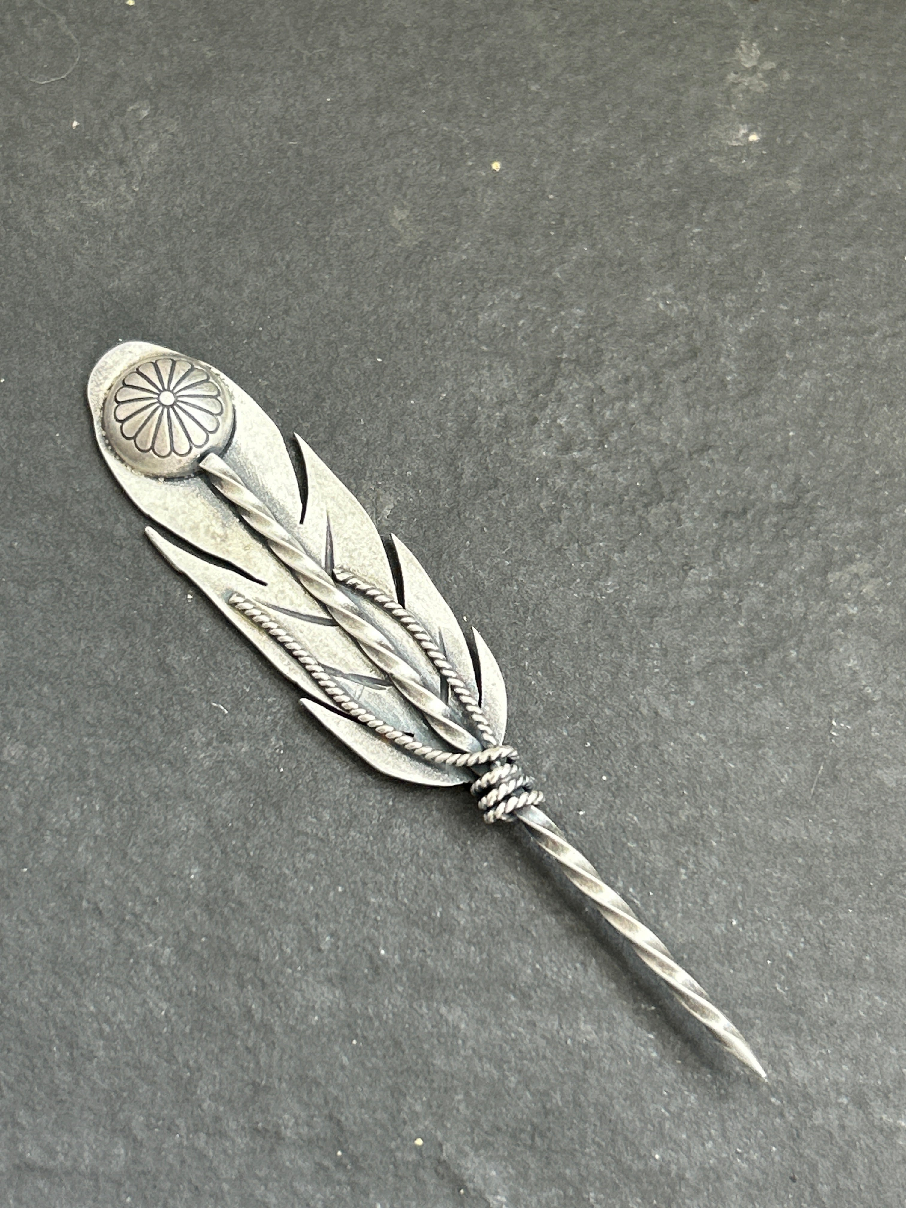 Sterling Silver Ponca Pearl Convertible Hat Pick/Toothpick