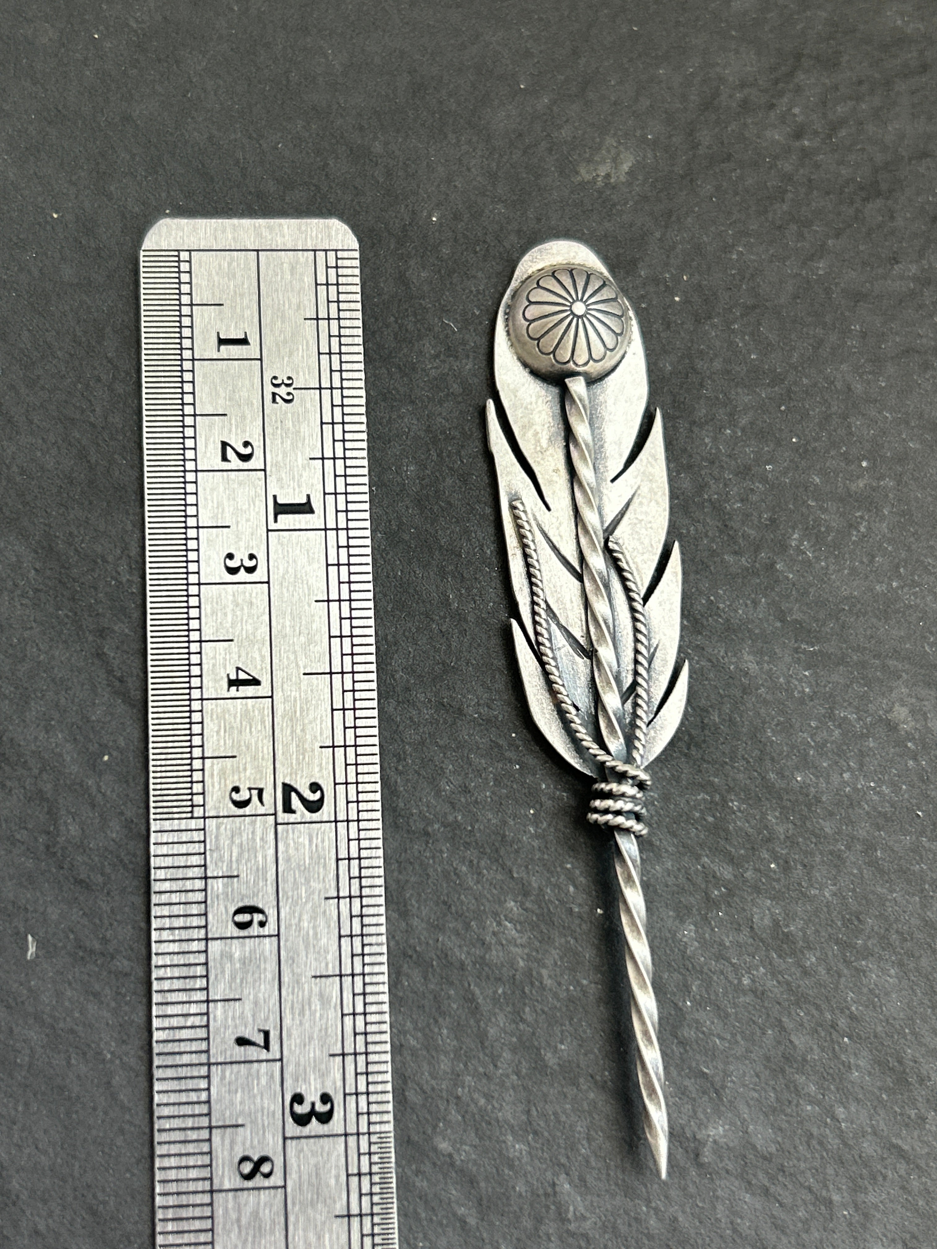 Sterling Silver Ponca Pearl Convertible Hat Pick/Toothpick