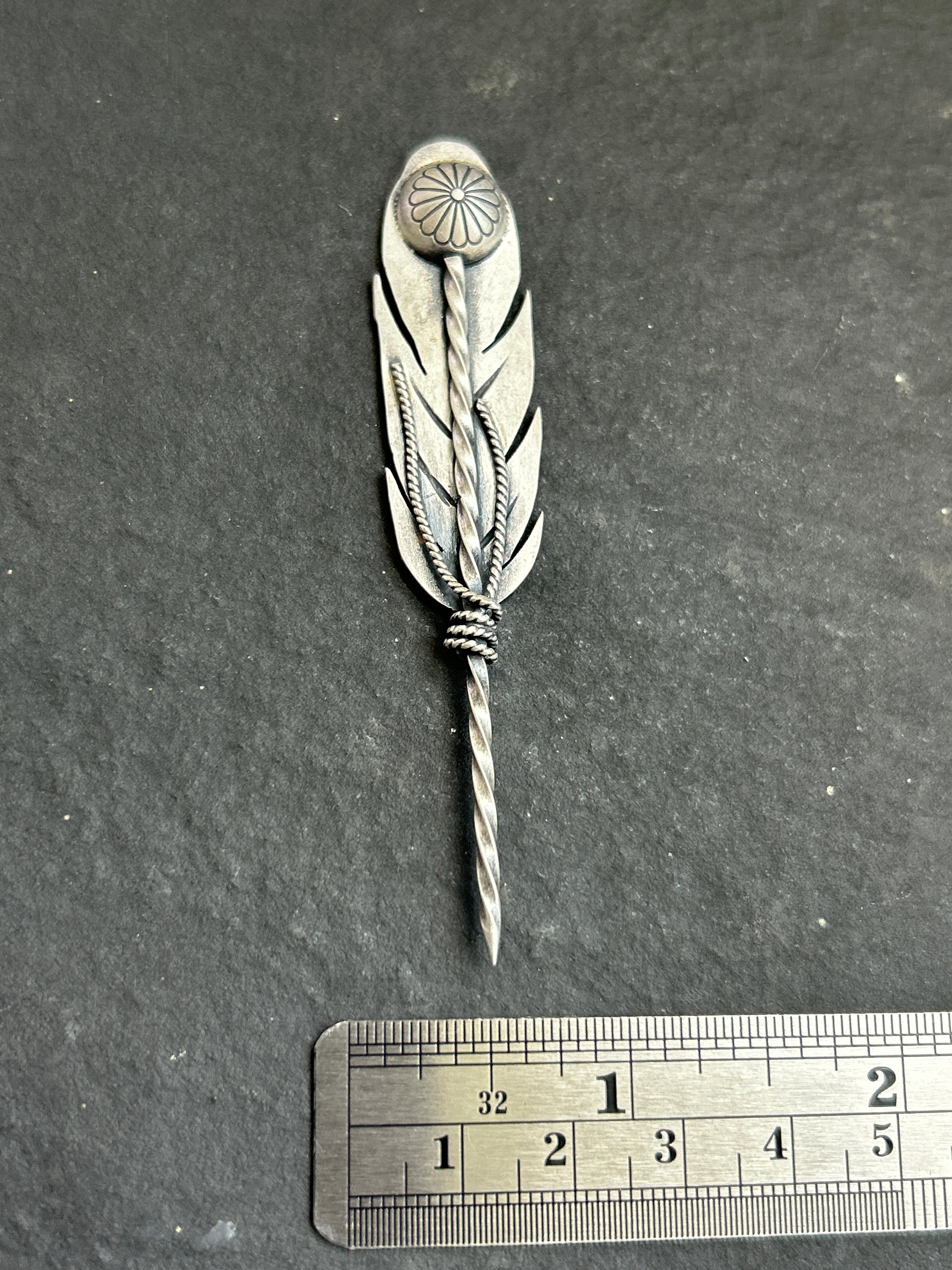 Sterling Silver Ponca Pearl Convertible Hat Pick/Toothpick