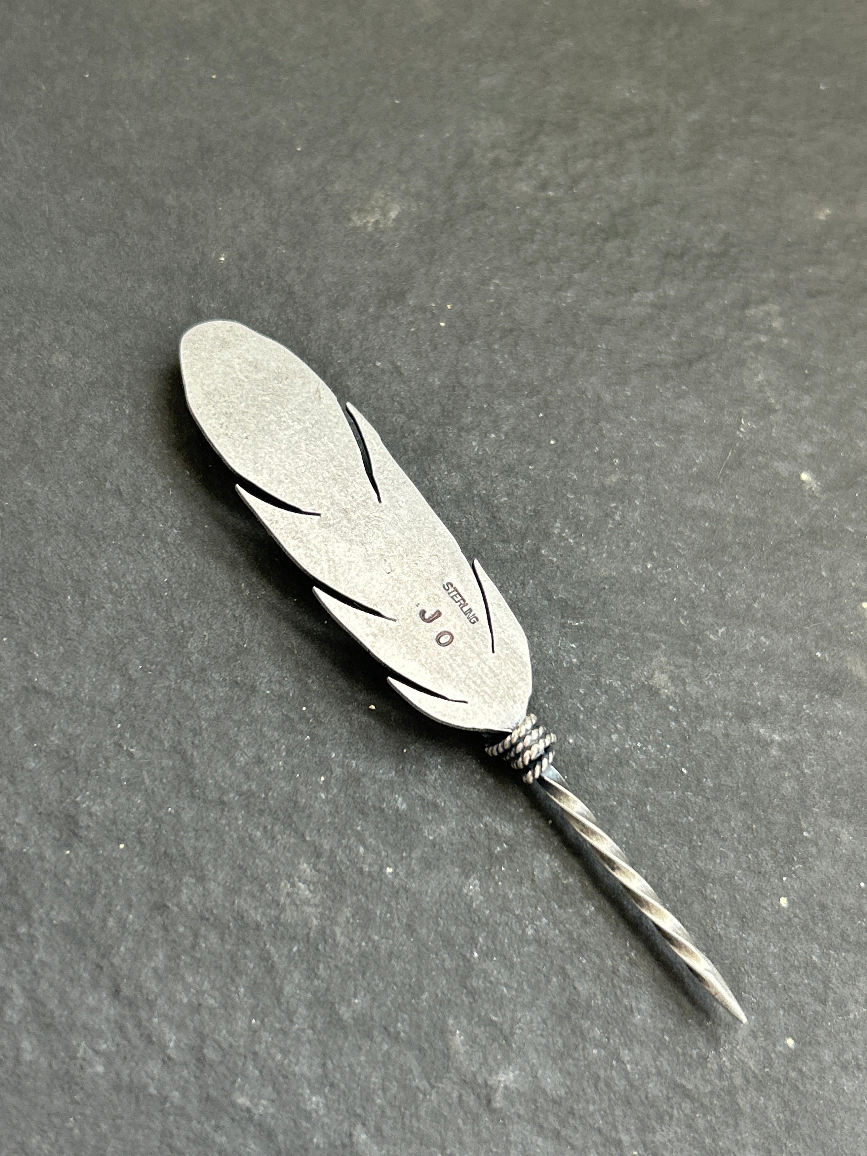 Sterling Silver Ponca Pearl Convertible Hat Pick/Toothpick