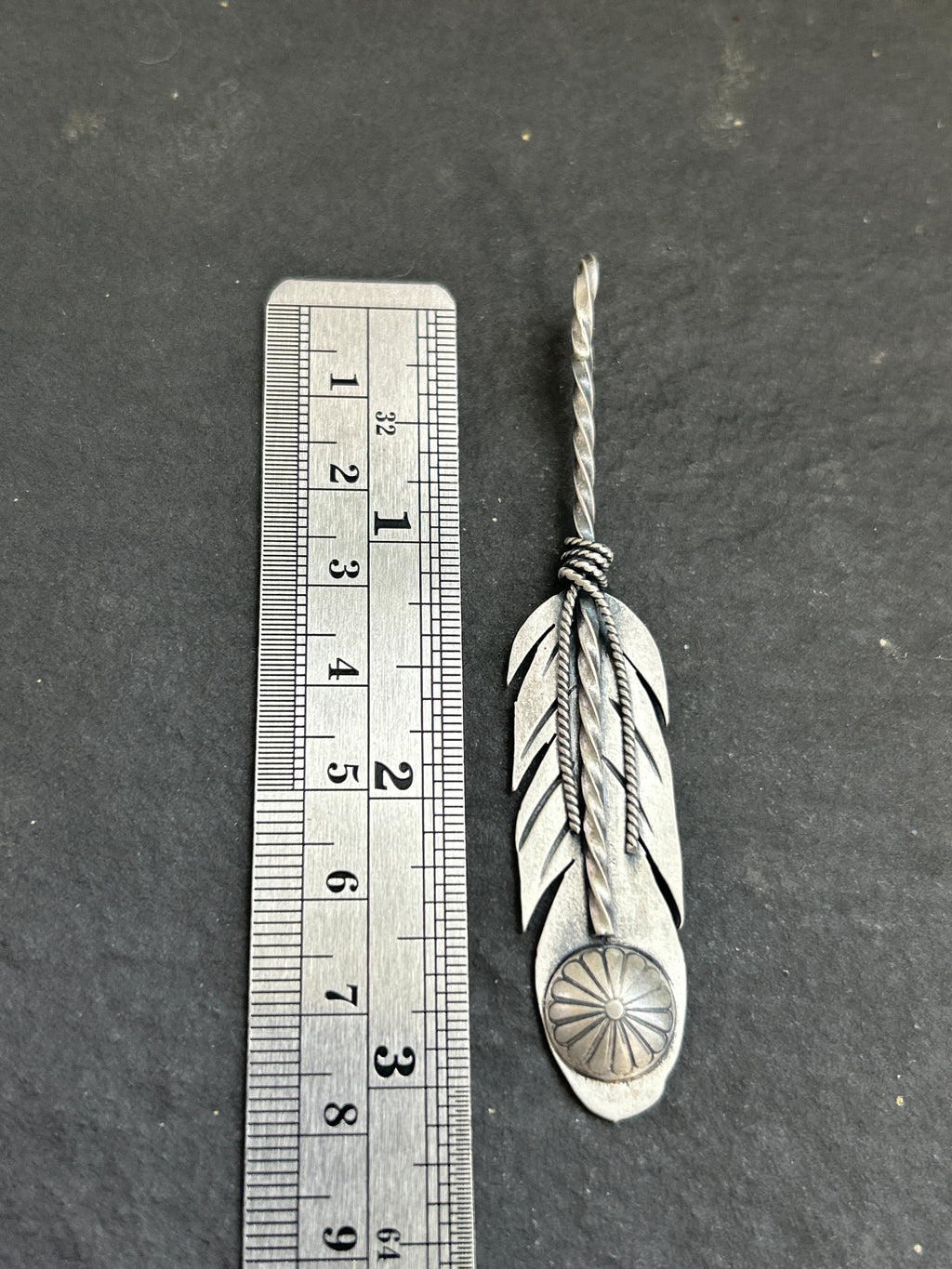 Sterling Silver Ponca Pearl Convertible Feather Hat Pin/Pendant