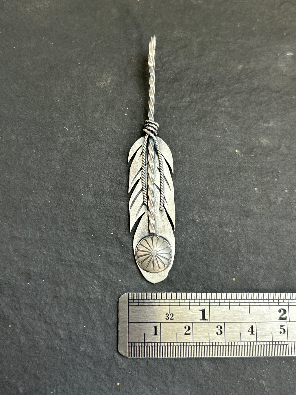 Sterling Silver Ponca Pearl Convertible Feather Hat Pin/Pendant