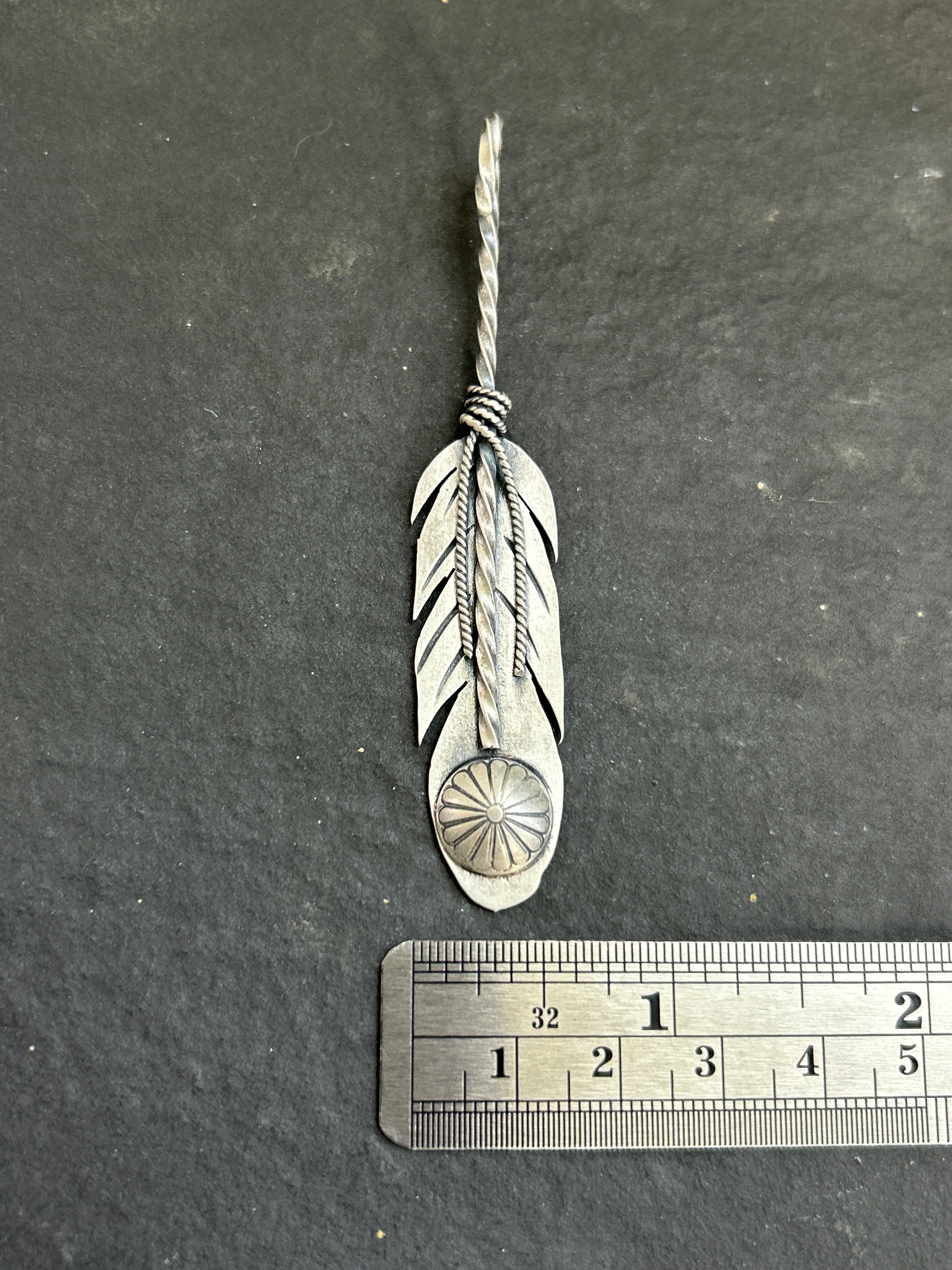 Sterling Silver Ponca Pearl Convertible Feather Hat Pin/Pendant
