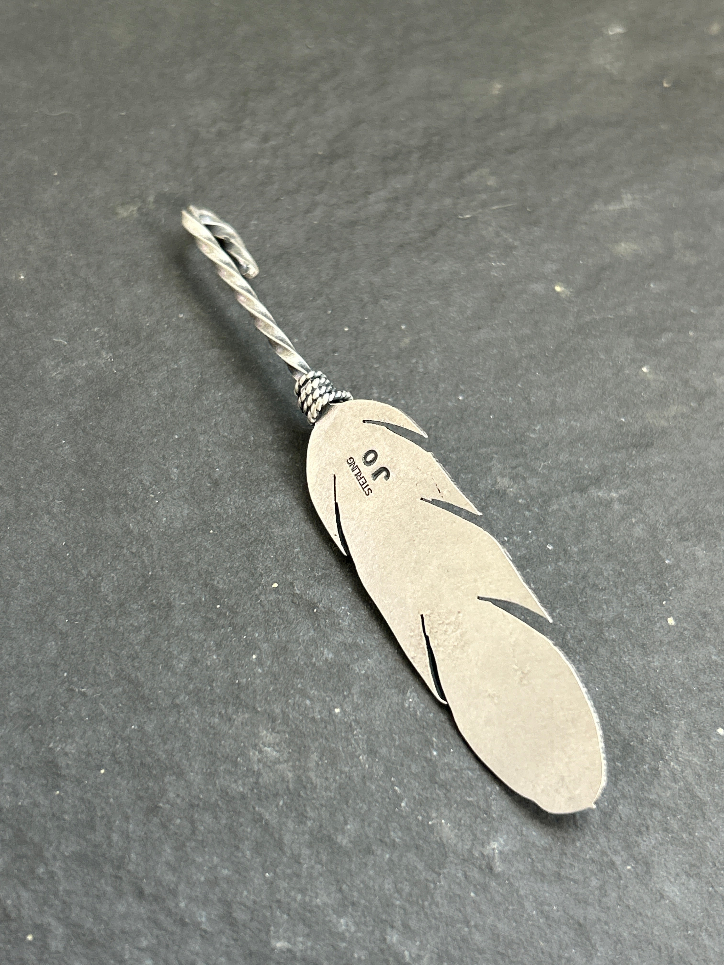 Sterling Silver Ponca Pearl Convertible Feather Hat Pin/Pendant