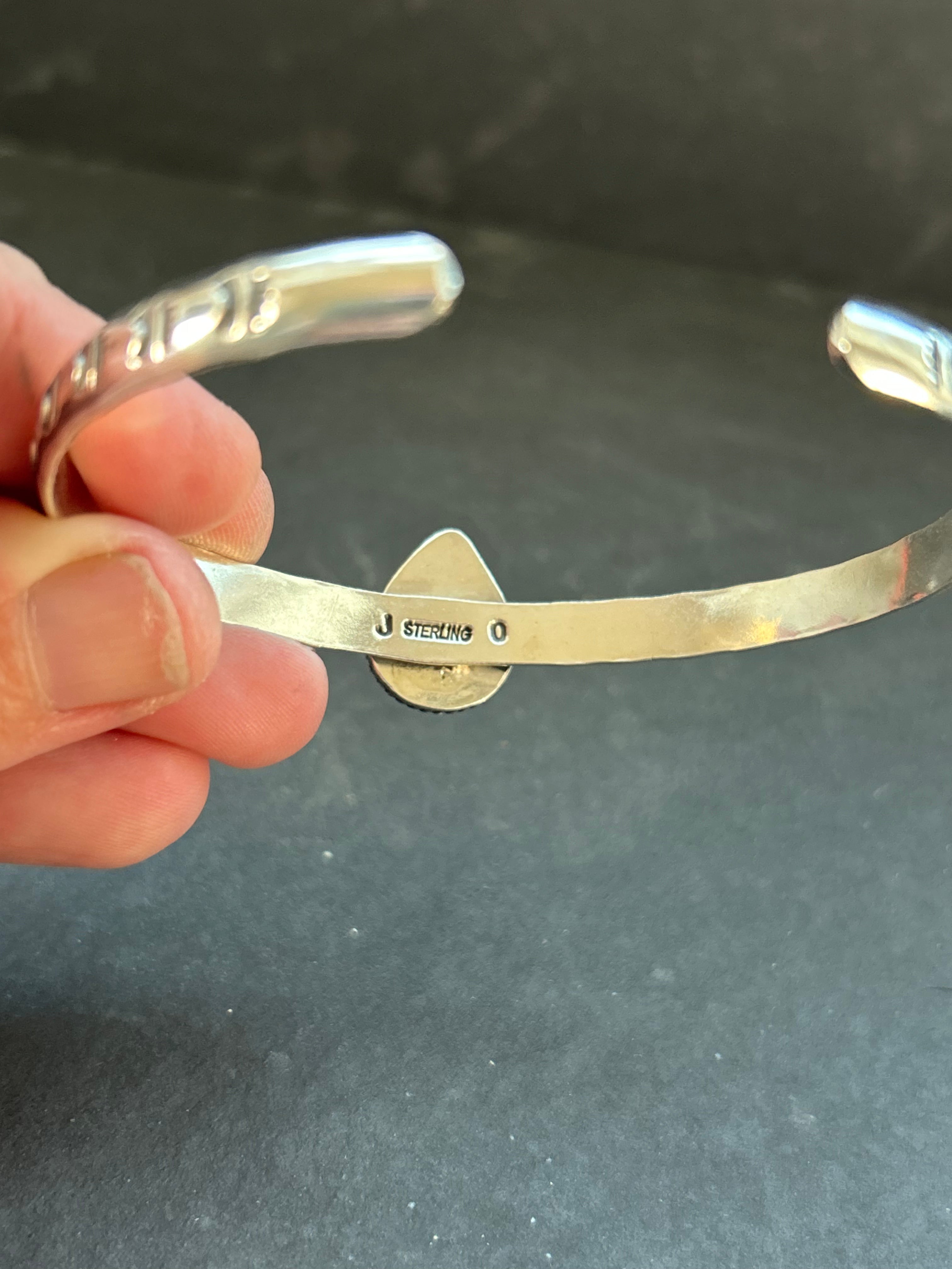 Tyrone Turquoise Stamped Stacking Cuff