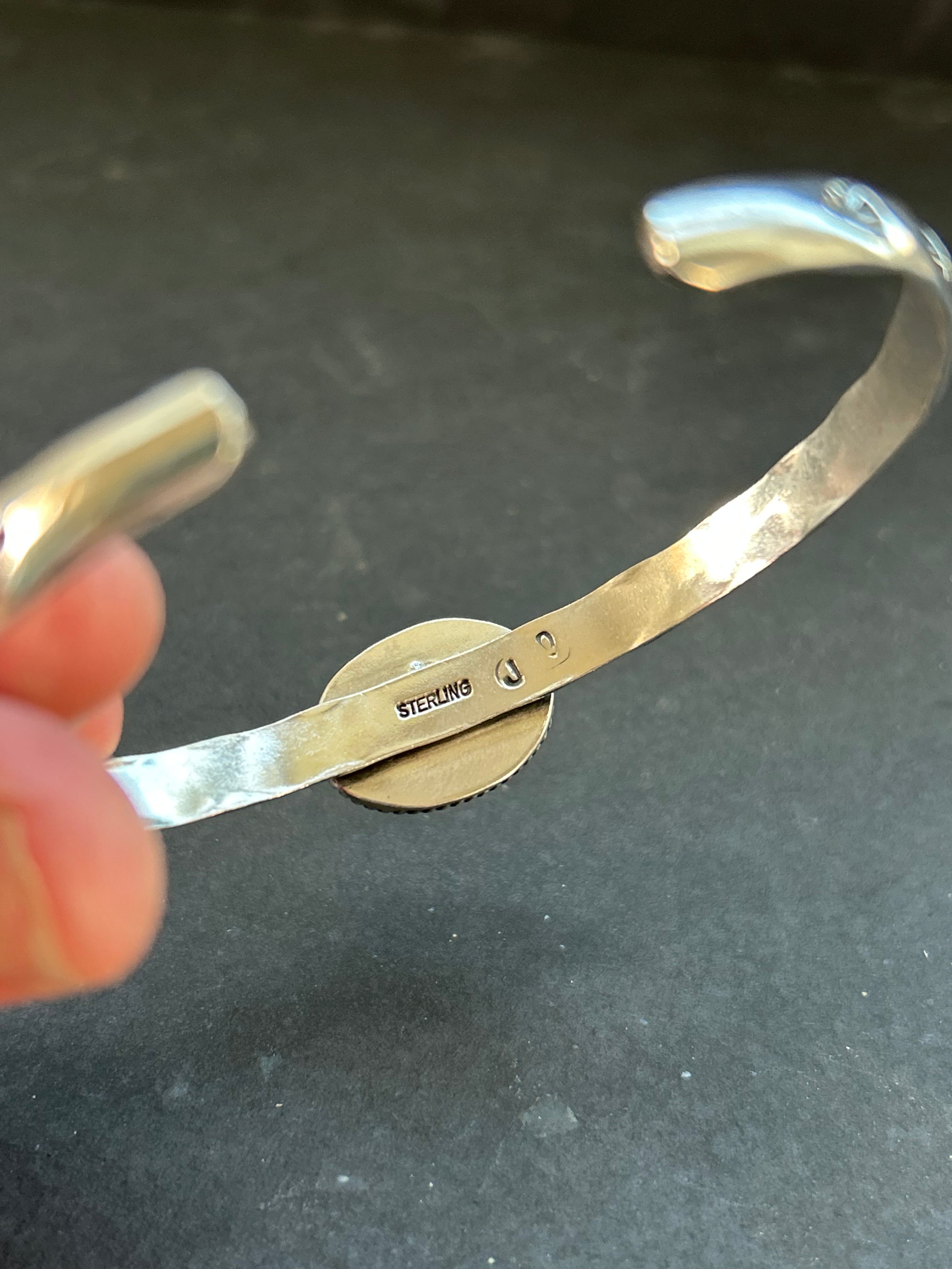 Kingman Turquoise Stamped Stacking Cuff