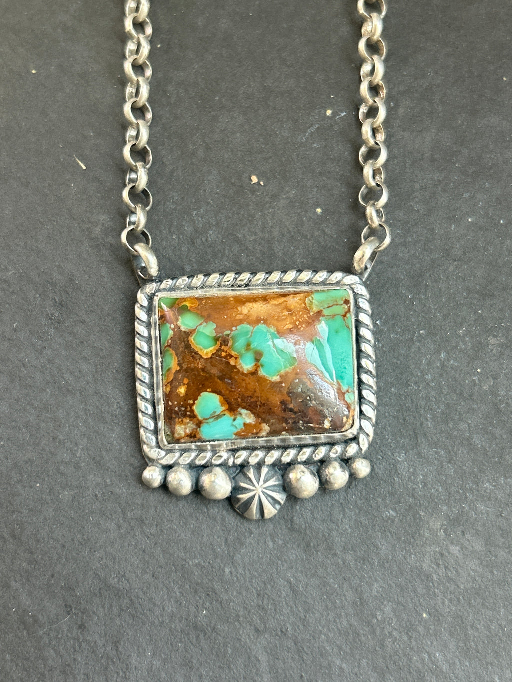 Royston Turquoise Bar Necklace