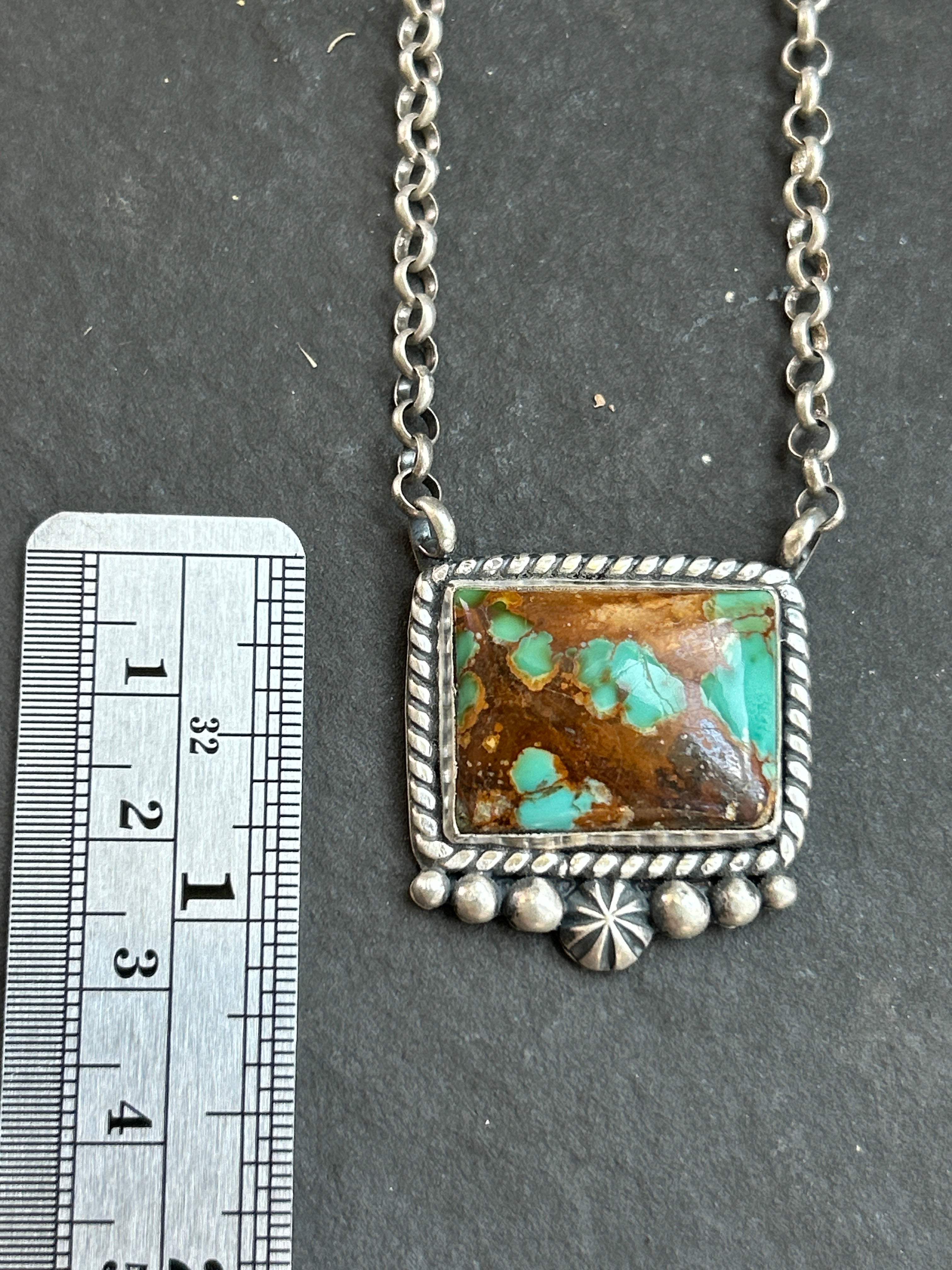 Royston Turquoise Bar Necklace