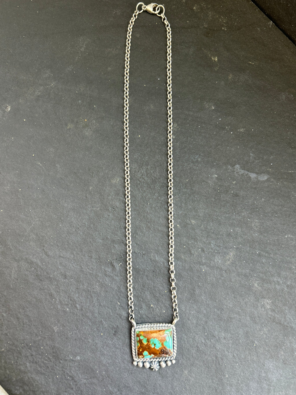 Royston Turquoise Bar Necklace