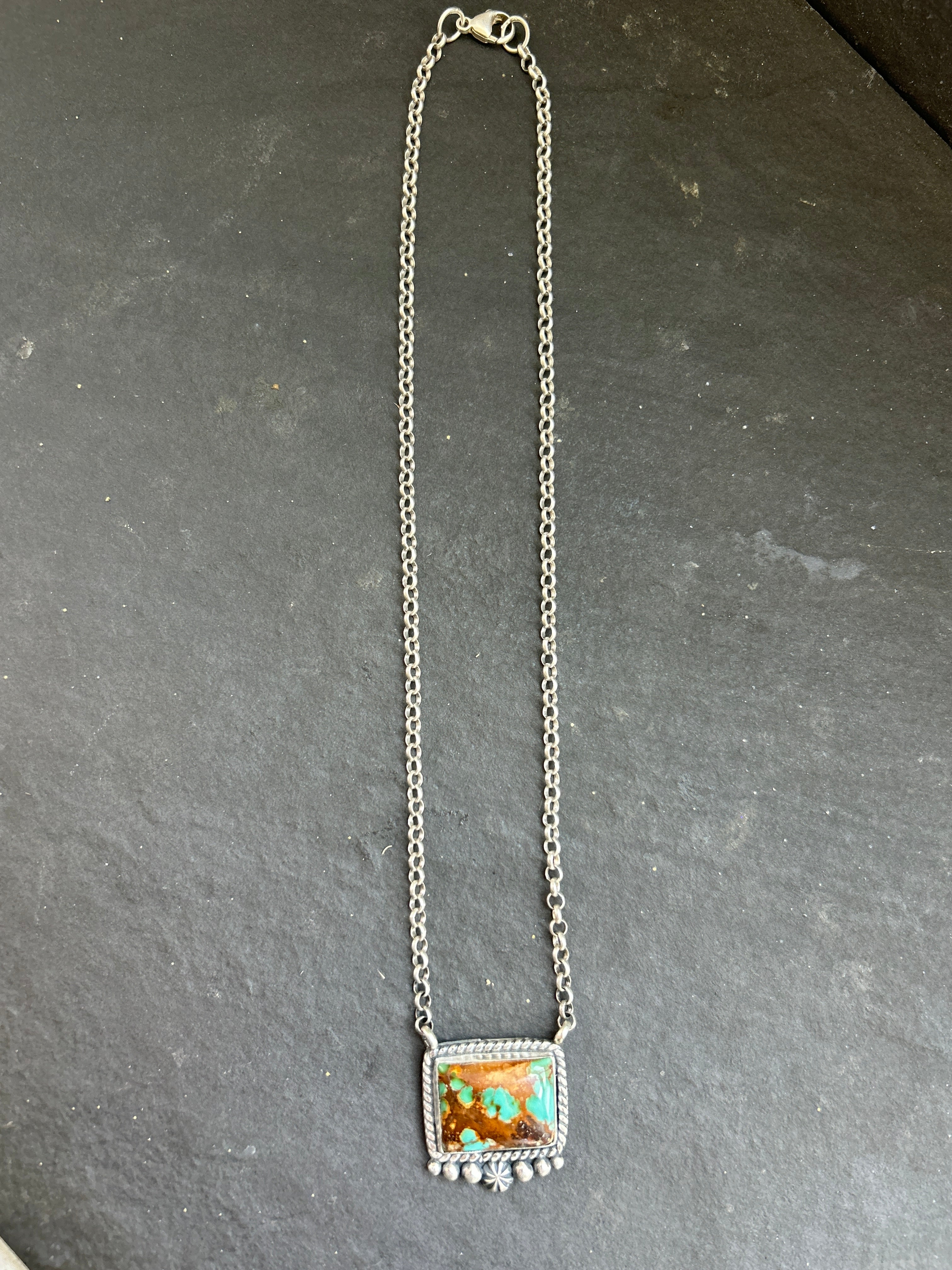 Royston Turquoise Bar Necklace