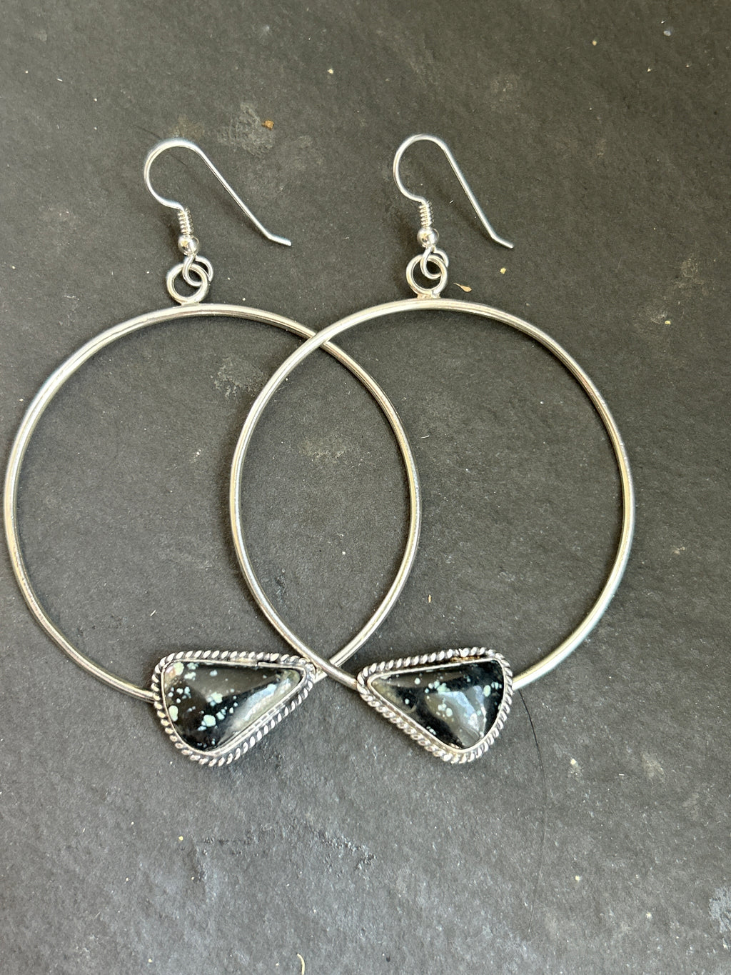 Angel Wing Dangle Hoop Earrings