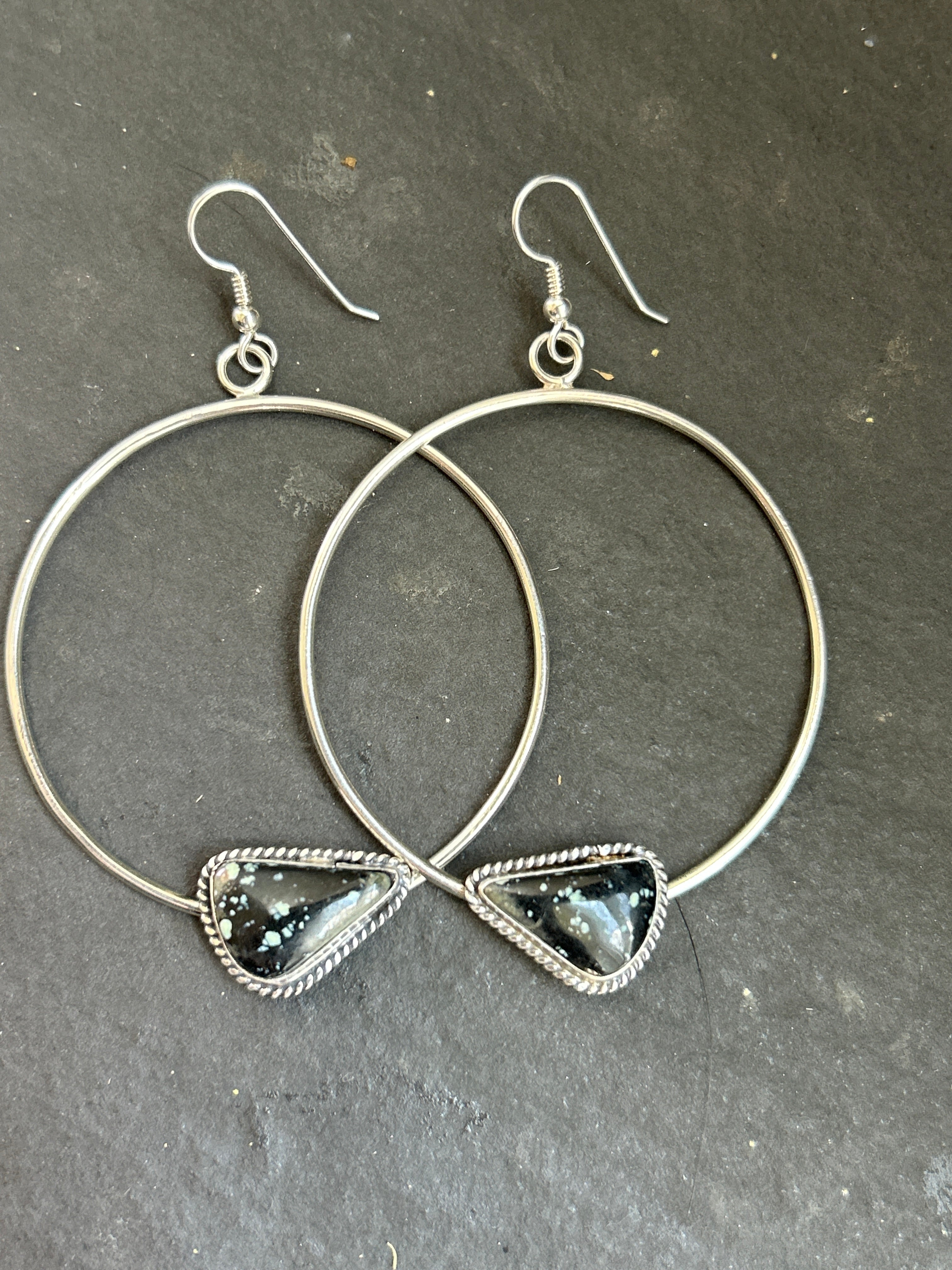 Angel Wing Dangle Hoop Earrings