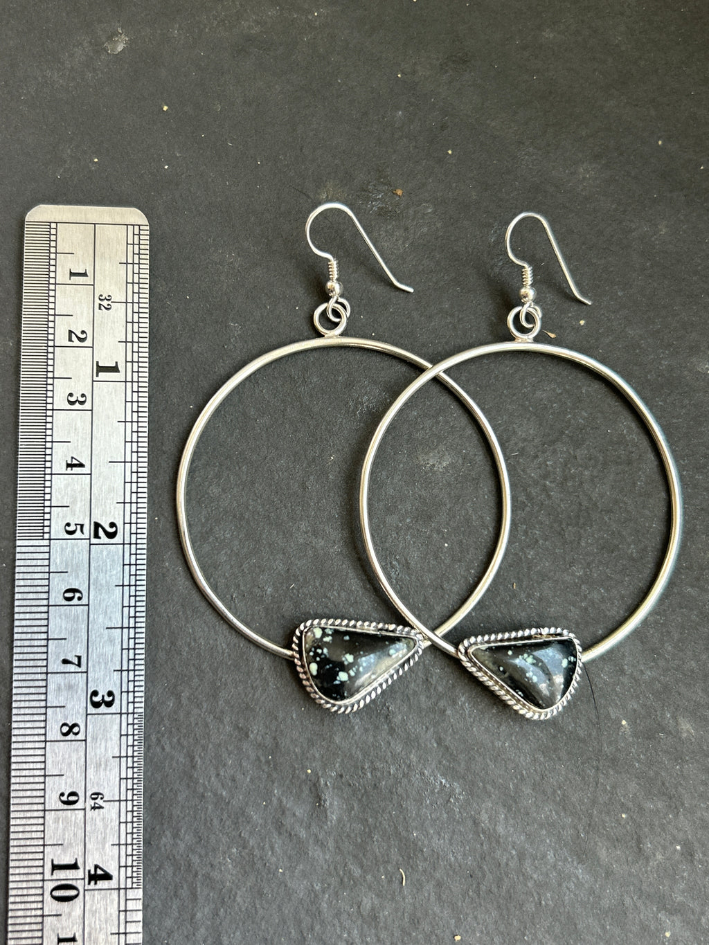 Angel Wing Dangle Hoop Earrings