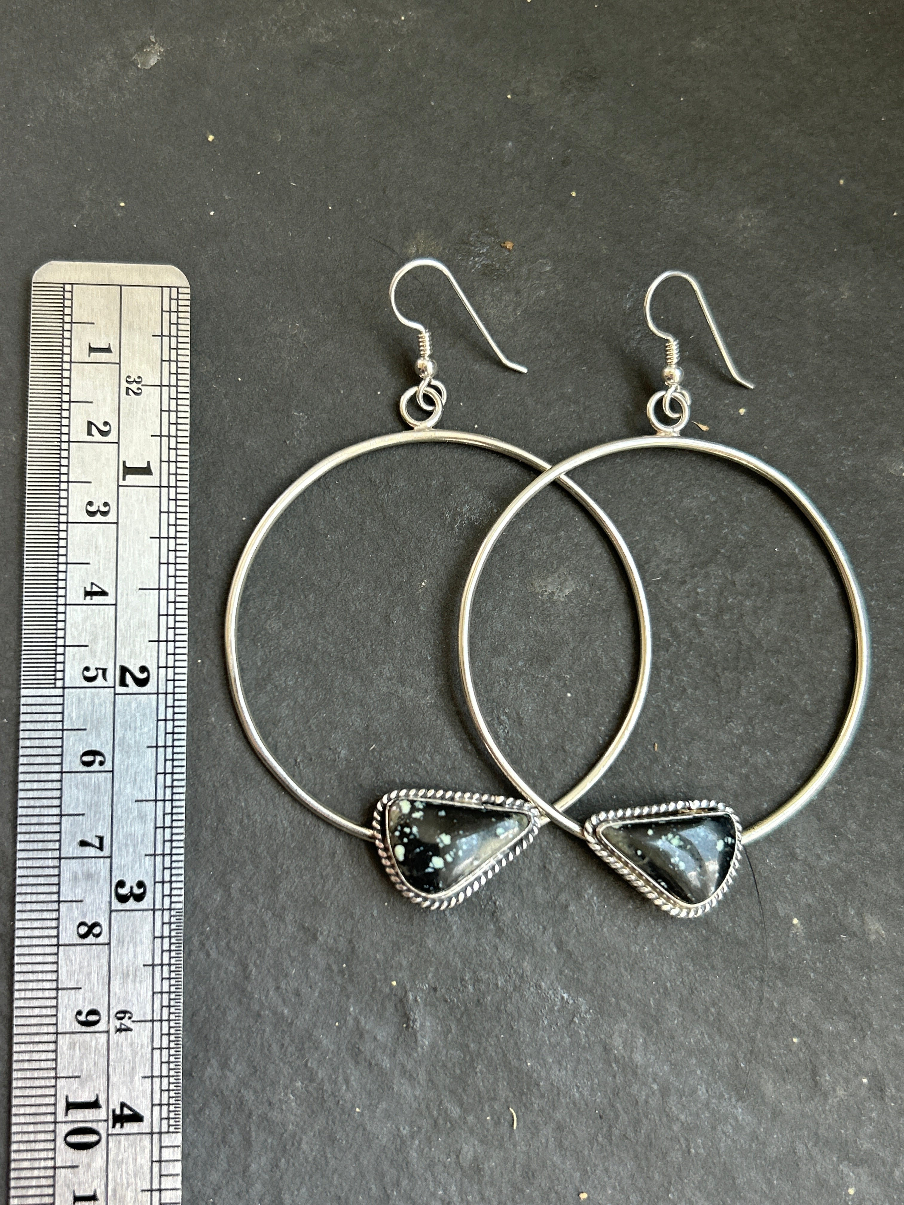 Angel Wing Dangle Hoop Earrings