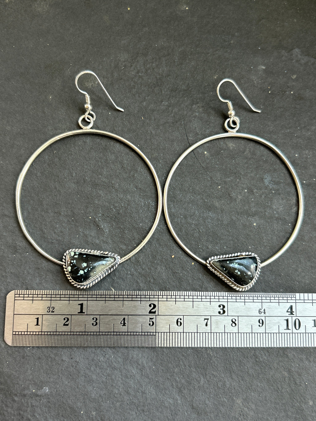 Angel Wing Dangle Hoop Earrings
