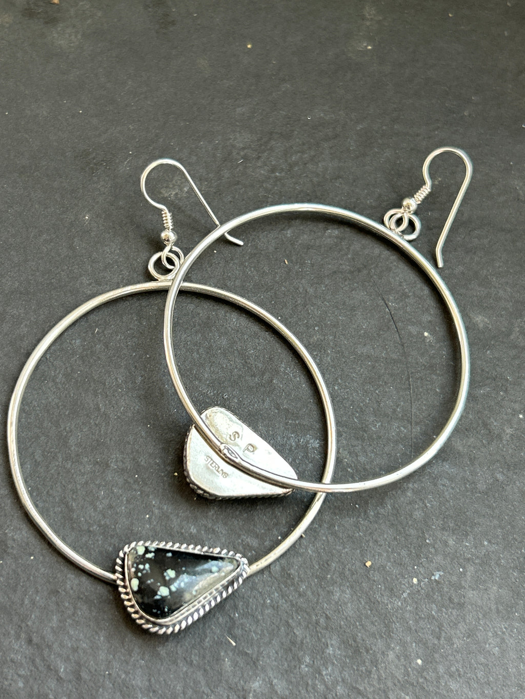 Angel Wing Dangle Hoop Earrings