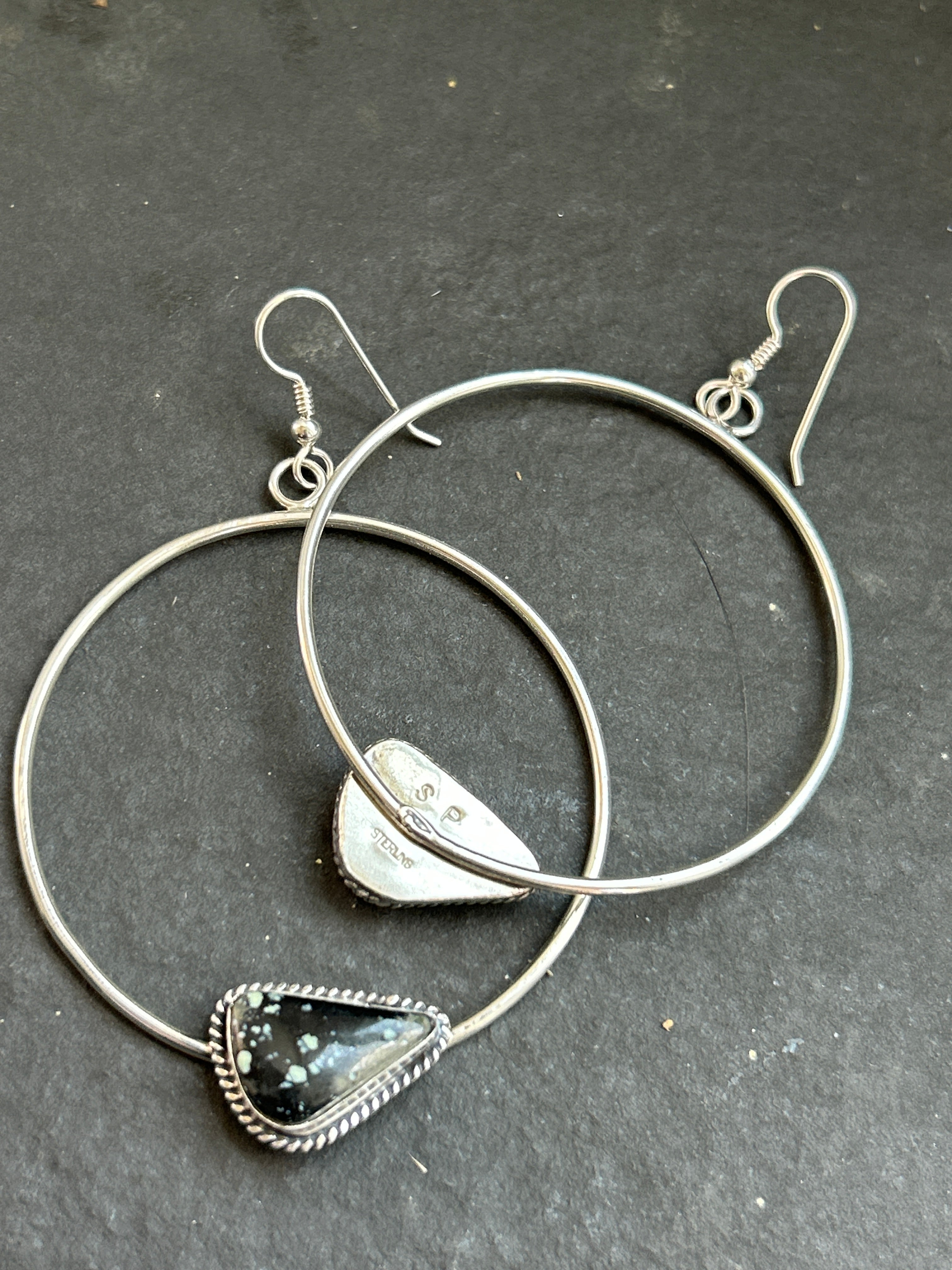 Angel Wing Dangle Hoop Earrings