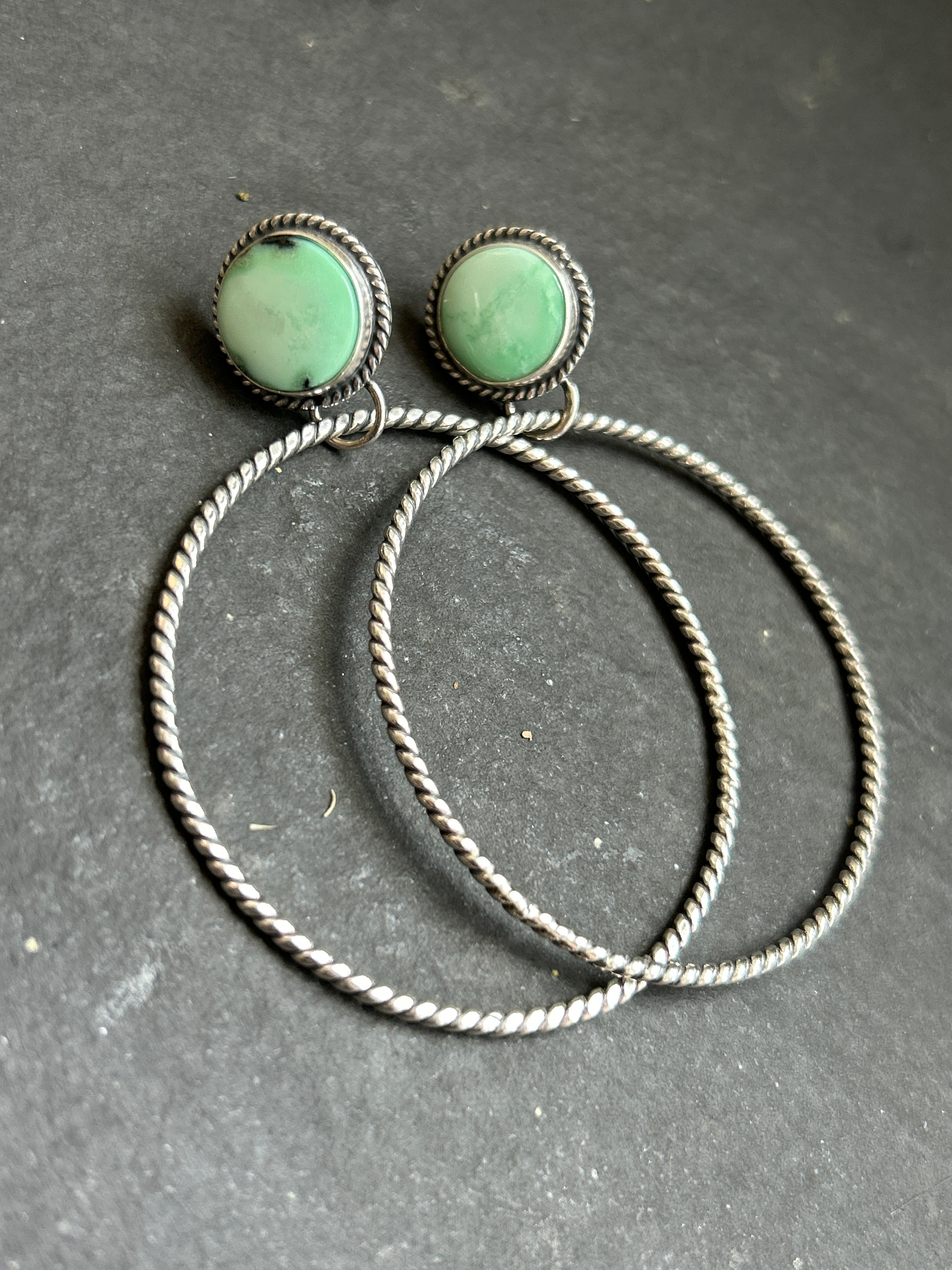 Angel Wing Post Back Hoop Earrings