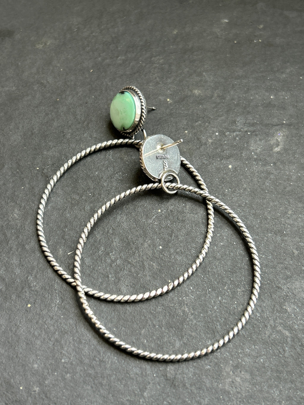 Angel Wing Post Back Hoop Earrings