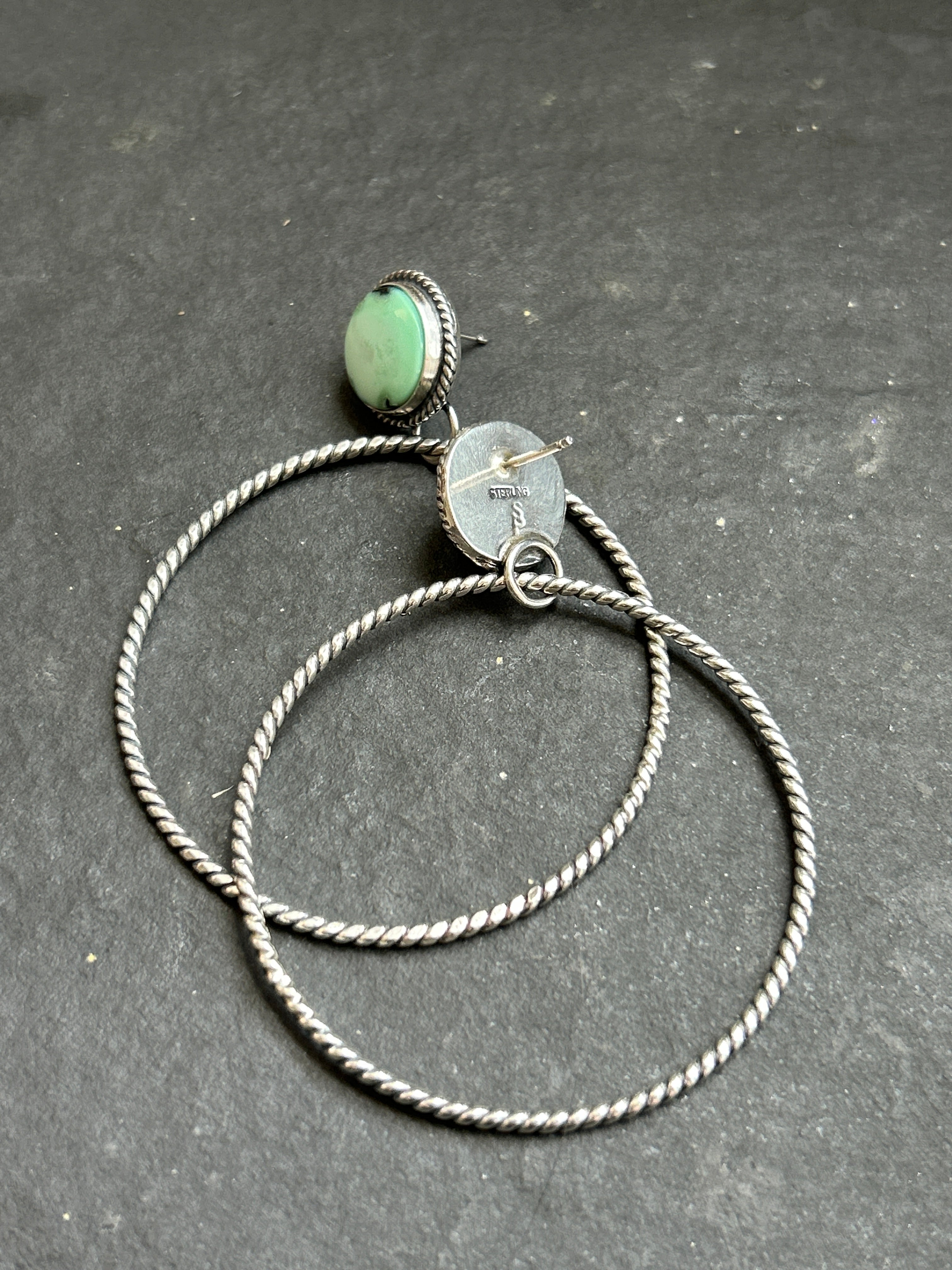 Angel Wing Post Back Hoop Earrings