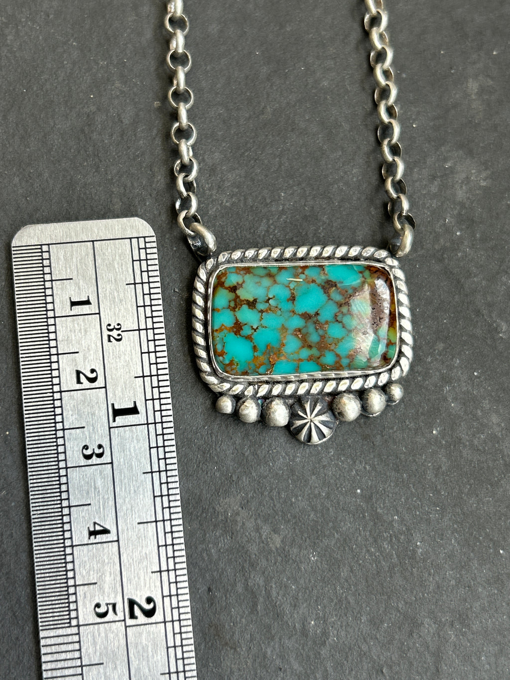 Easter Blue Turquoise Bar Necklace