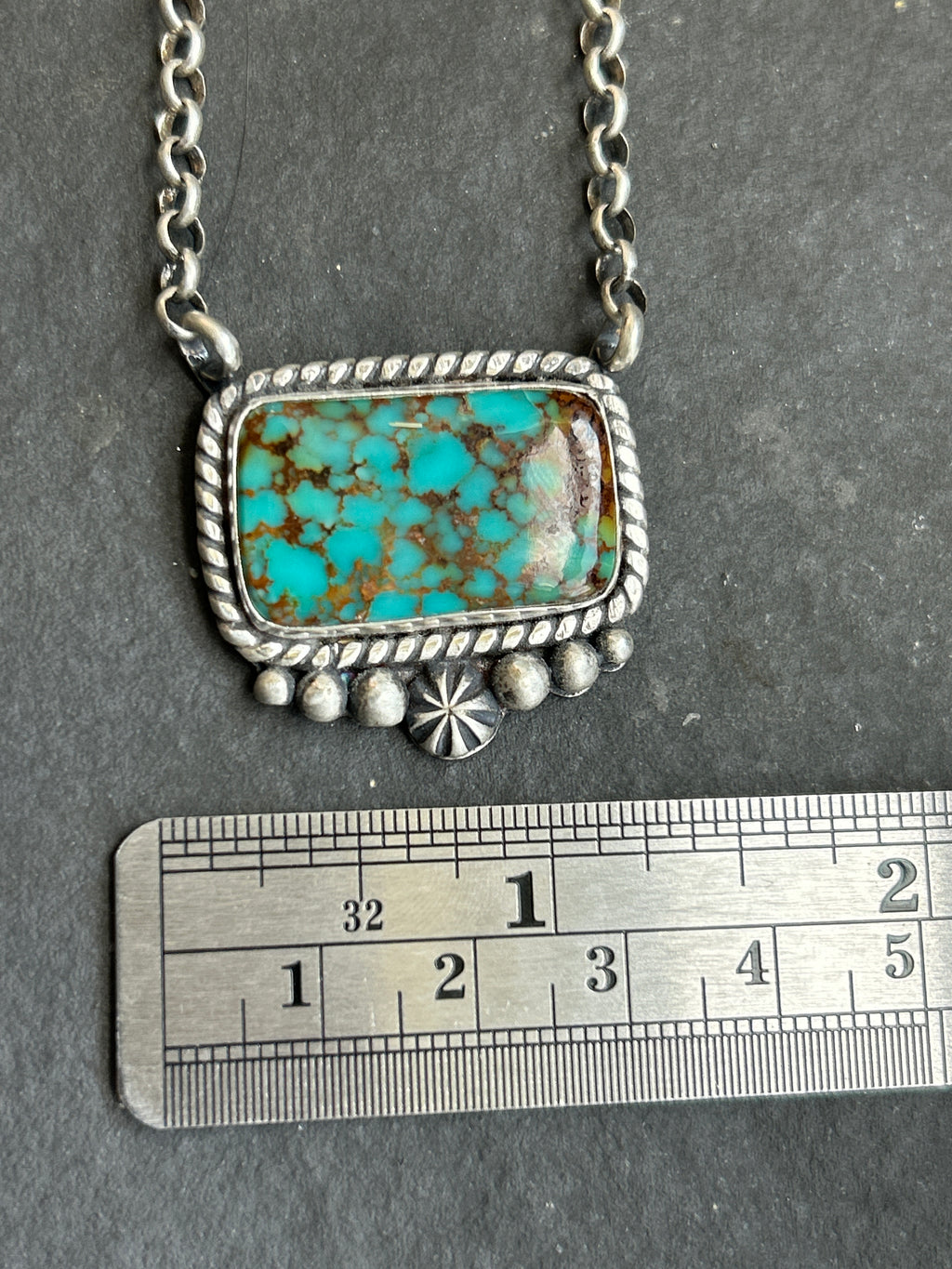 Easter Blue Turquoise Bar Necklace